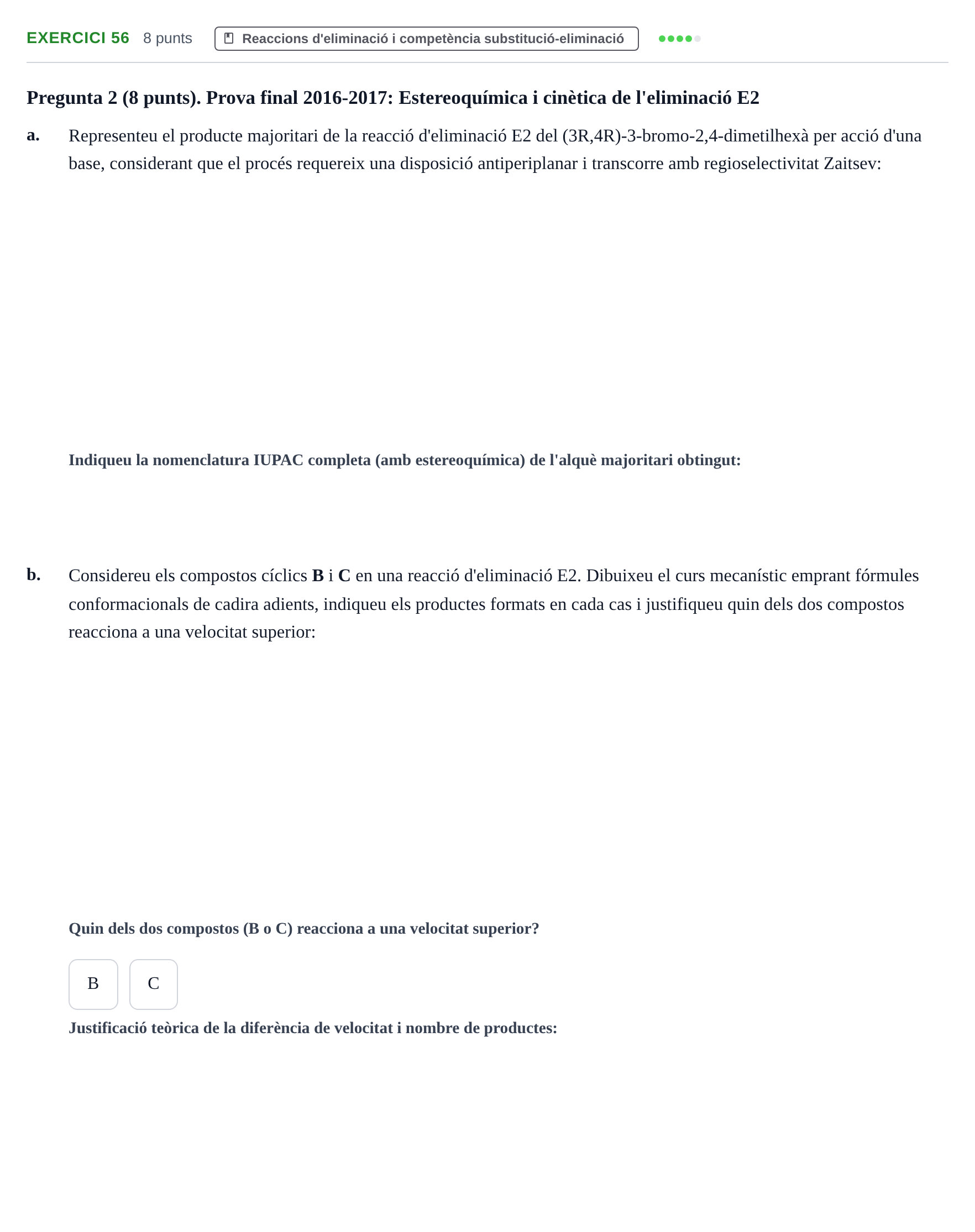 Enunciado: Problema 56 · Química Orgánica II UB 2018