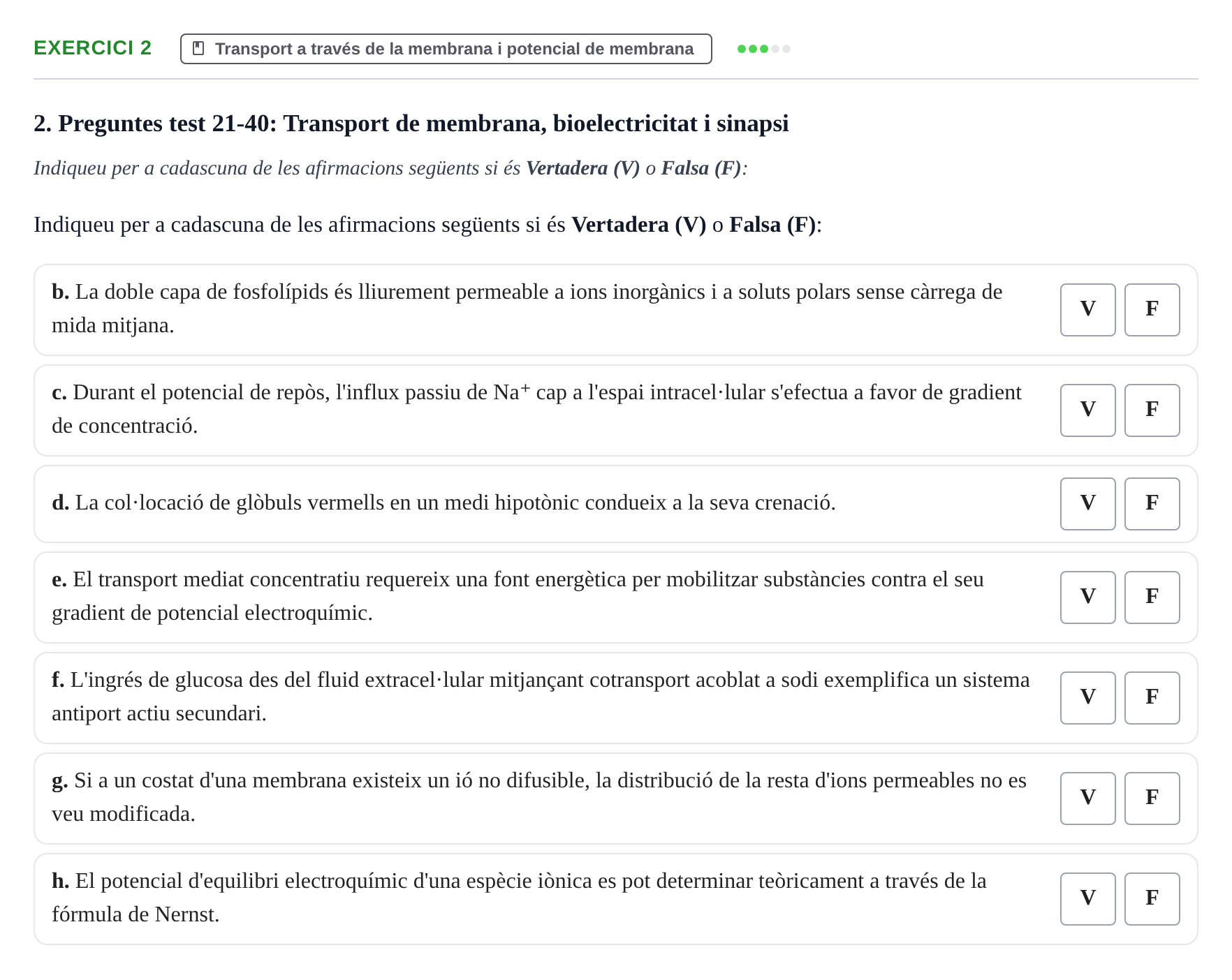 Enunciado: Ejercicio 2 - Transport a través de la membrana · Fisiología y Fisiopatología I UB 2016