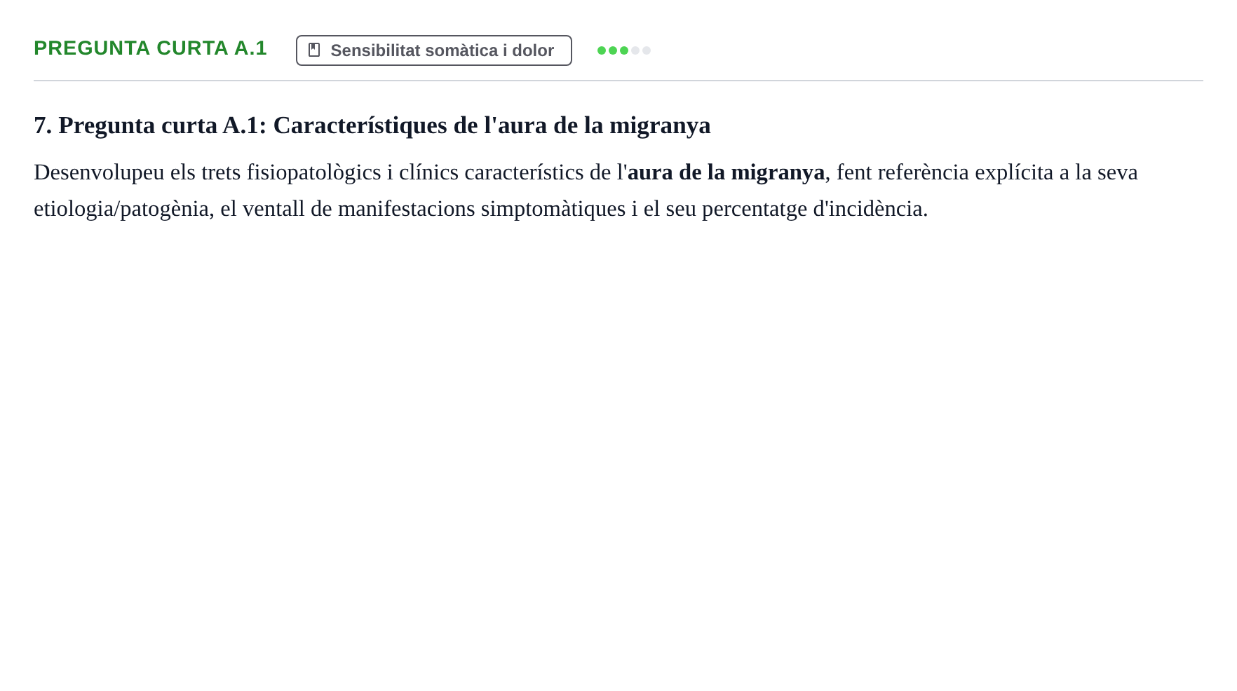 Enunciado: Pregunta curta A.1 · Fisiología y Fisiopatología I UB 2016