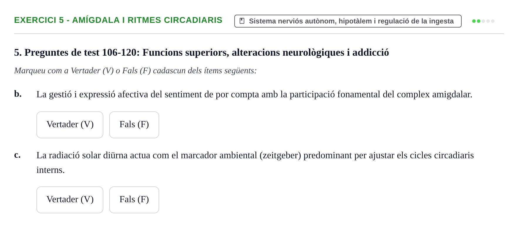 Enunciado: Ejercicio 5 - Amígdala i ritmes circadiaris · Fisiología y Fisiopatología I UB 2016