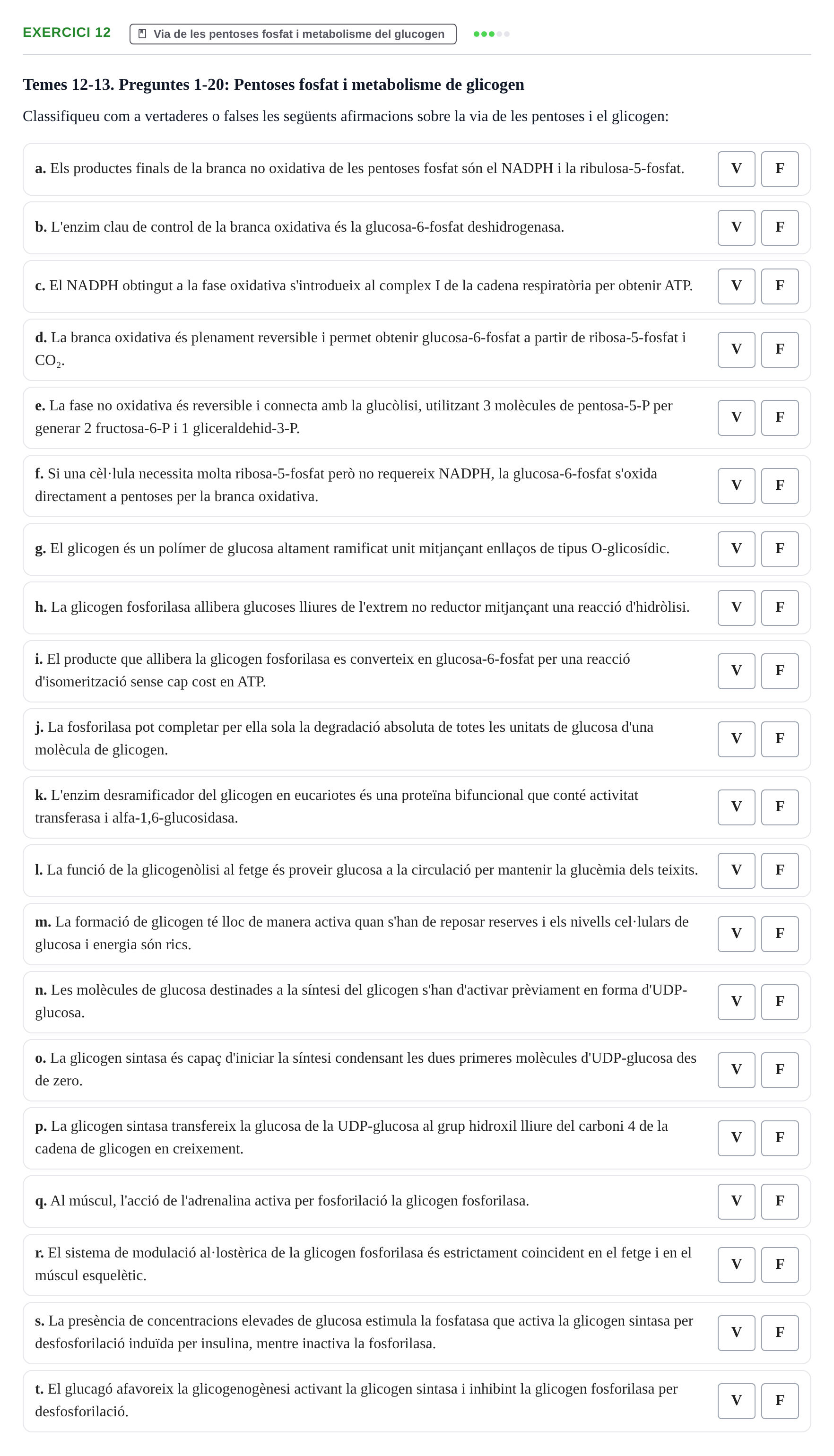 Enunciado: Problema 12 · Bioquímica UB Banc de preguntes d'examen de Bioquímica (Part 1)