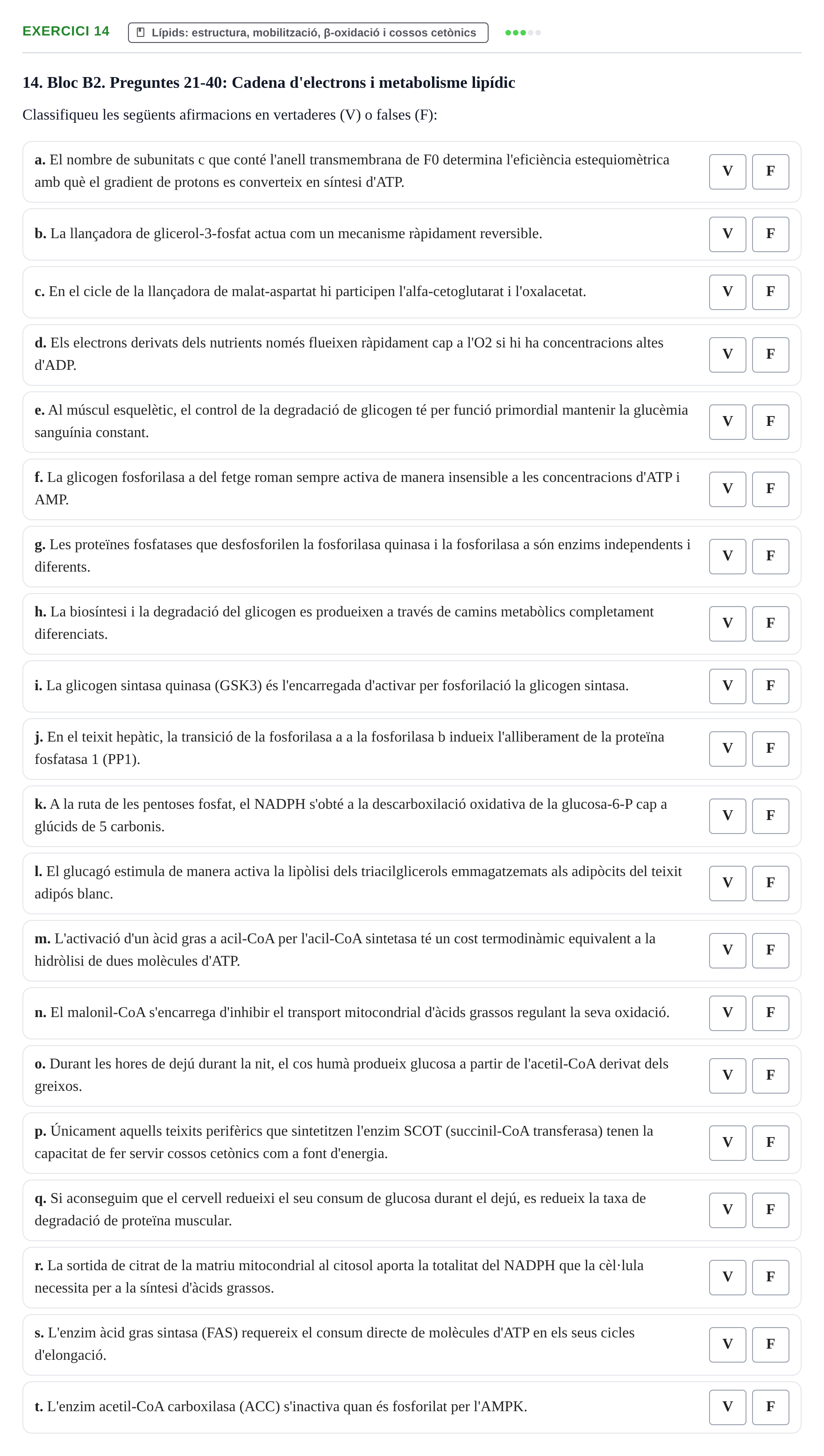 Enunciado: Problema 14 · Bioquímica UB Banc de preguntes d'examen de Bioquímica (Part 1)