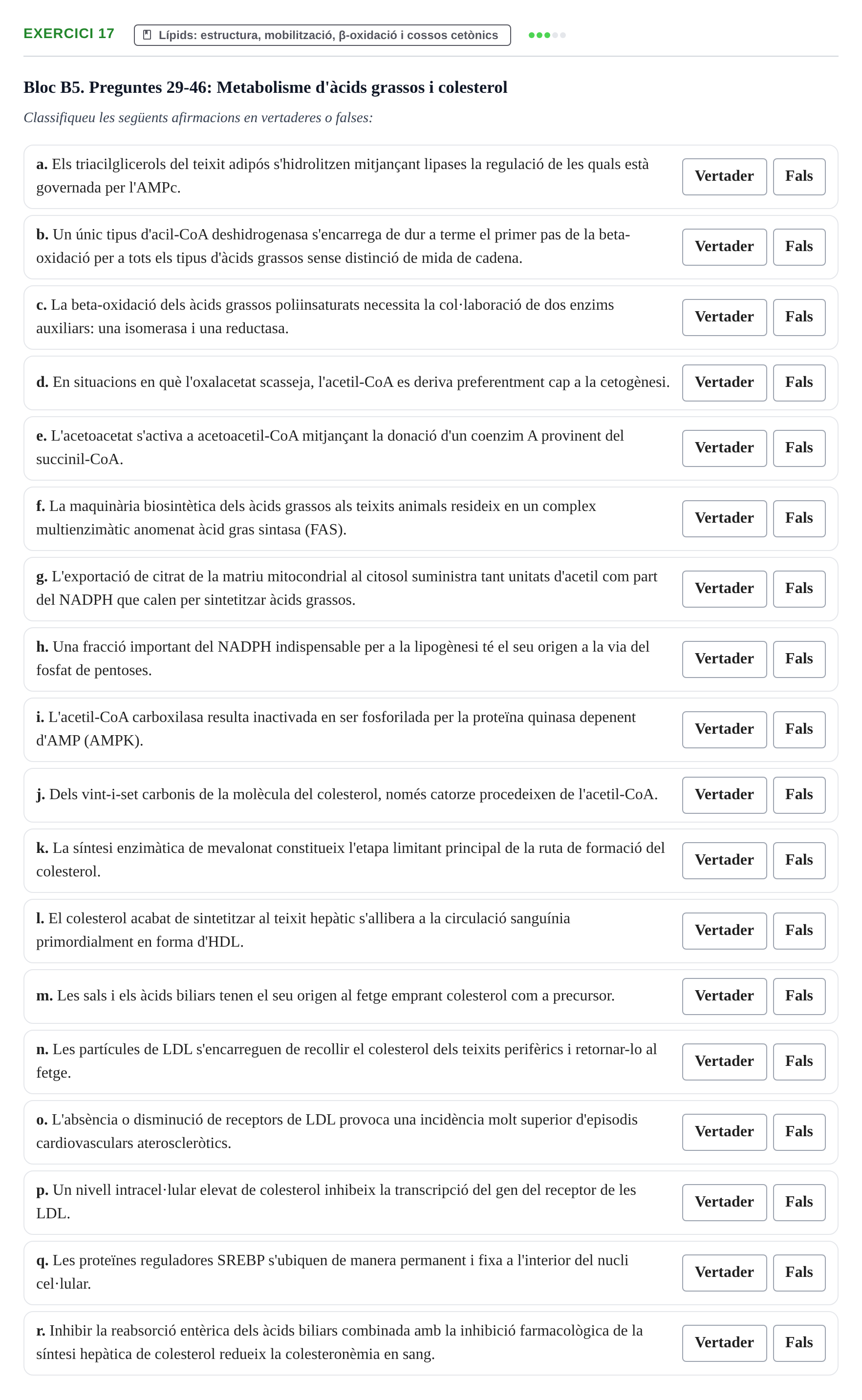 Enunciado: Problema 17 · Bioquímica UB Banc de preguntes d'examen de Bioquímica (Part 1)