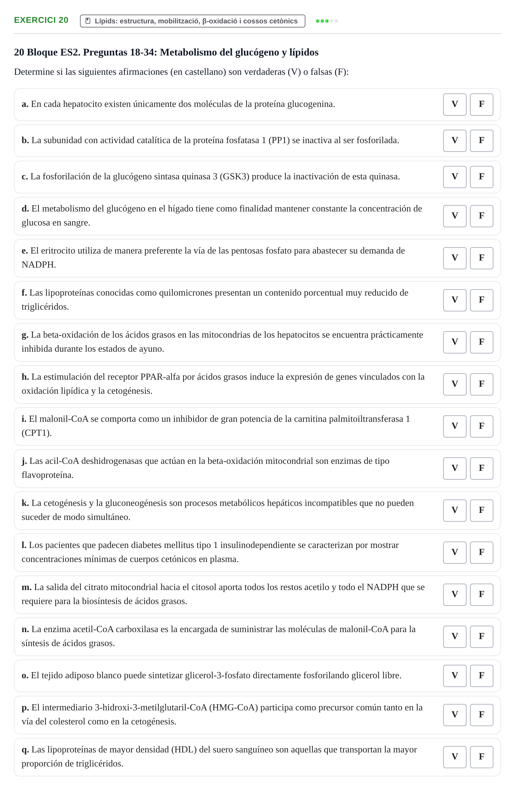 Enunciado: Problema 20 · Bioquímica UB Banc de preguntes d'examen de Bioquímica (Part 1)