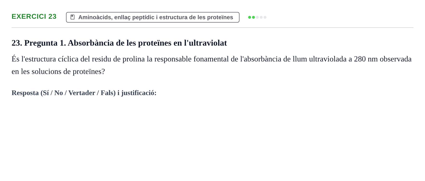 Enunciado: Problema 23 · Bioquímica UB Banc de preguntes d'examen de Bioquímica (Part 1)
