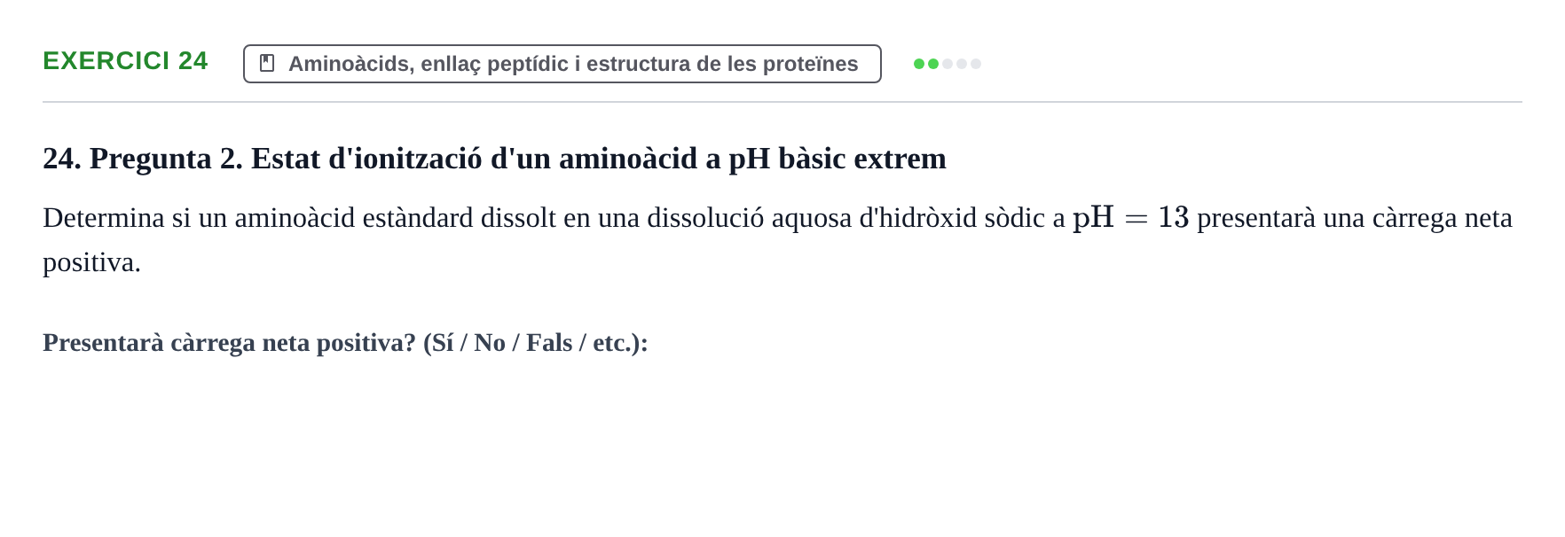 Enunciado: Problema 24 · Bioquímica UB Banc de preguntes d'examen de Bioquímica (Part 1)