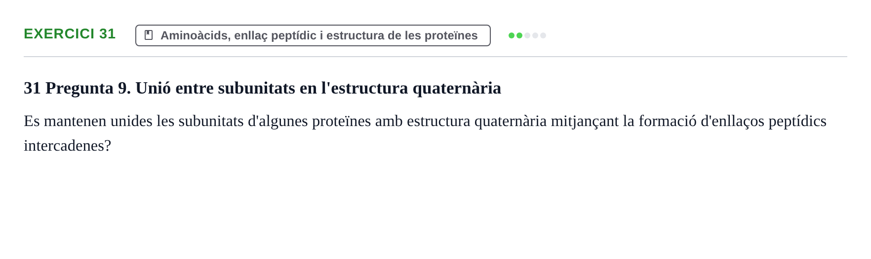 Enunciado: Problema 31 · Bioquímica UB Banc de preguntes d'examen de Bioquímica (Part 1)