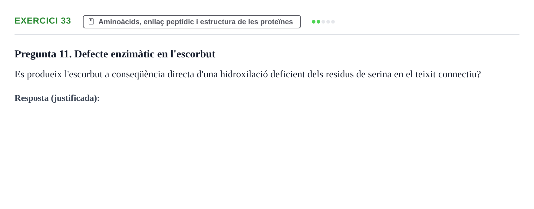 Enunciado: Problema 33 · Bioquímica UB Banc de preguntes d'examen de Bioquímica (Part 1)