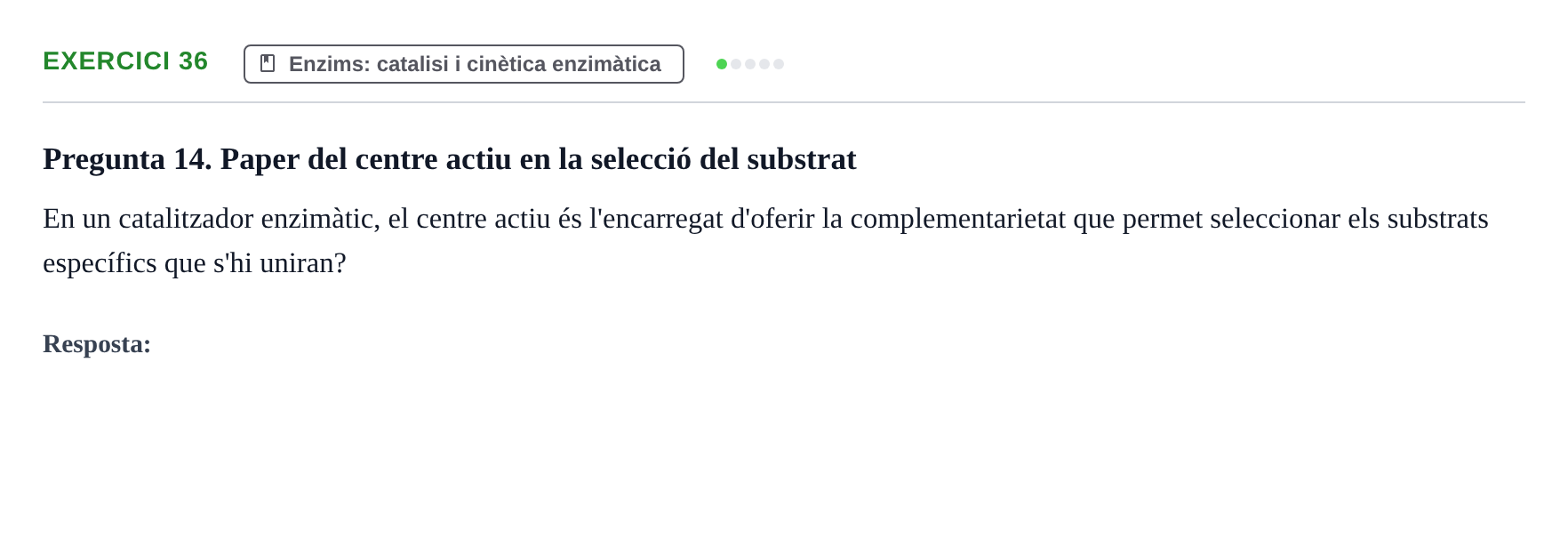 Enunciado: Problema 36 · Bioquímica UB Banc de preguntes d'examen de Bioquímica (Part 1)