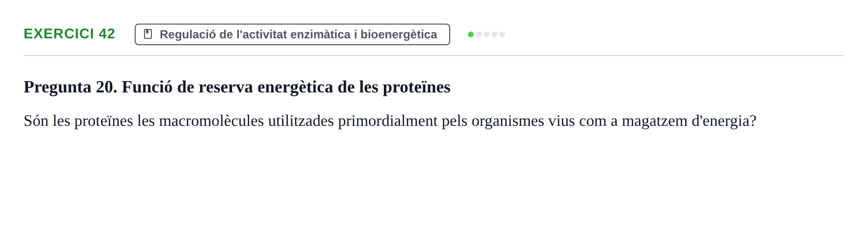Enunciado: Problema 42 · Bioquímica UB Banc de preguntes d'examen de Bioquímica (Part 1)