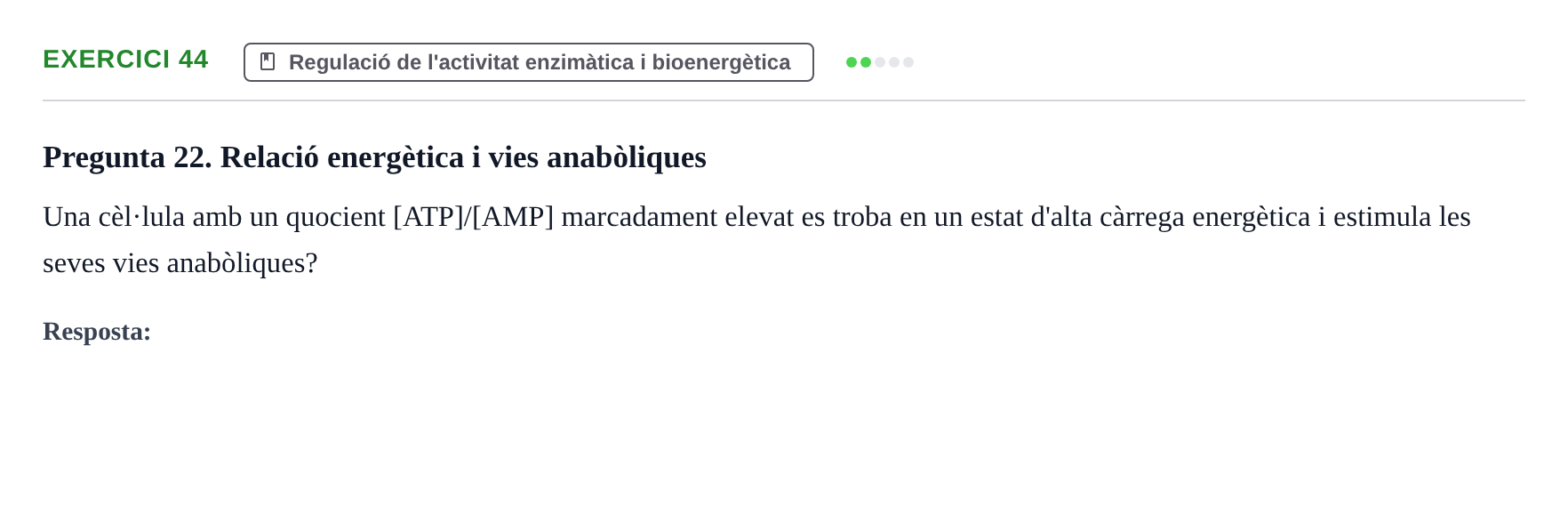 Enunciado: Problema 44 · Bioquímica UB Banc de preguntes d'examen de Bioquímica (Part 1)