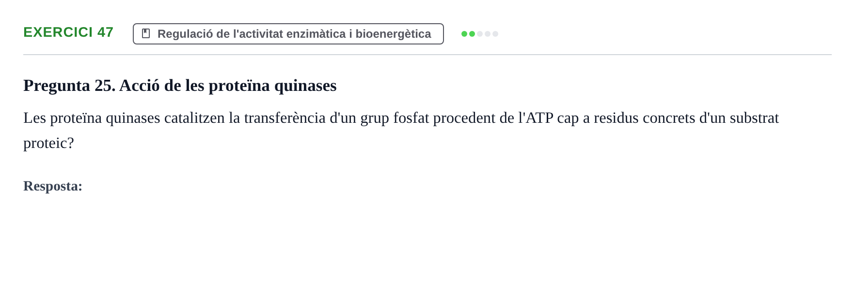 Enunciado: Problema 47 · Bioquímica UB Banc de preguntes d'examen de Bioquímica (Part 1)
