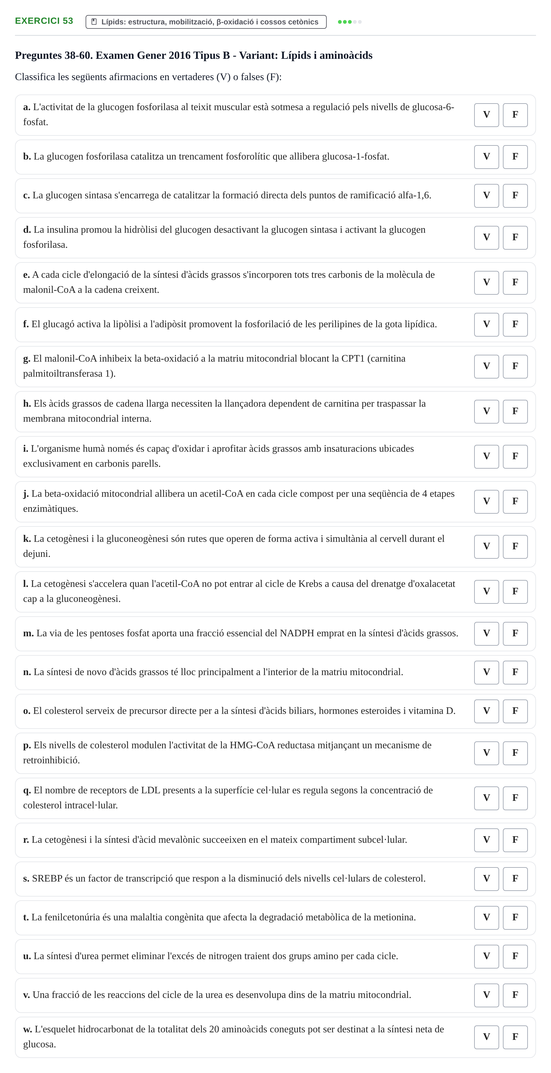 Enunciado: Problema 53 · Bioquímica UB Banc de preguntes d'examen de Bioquímica (Part 1)