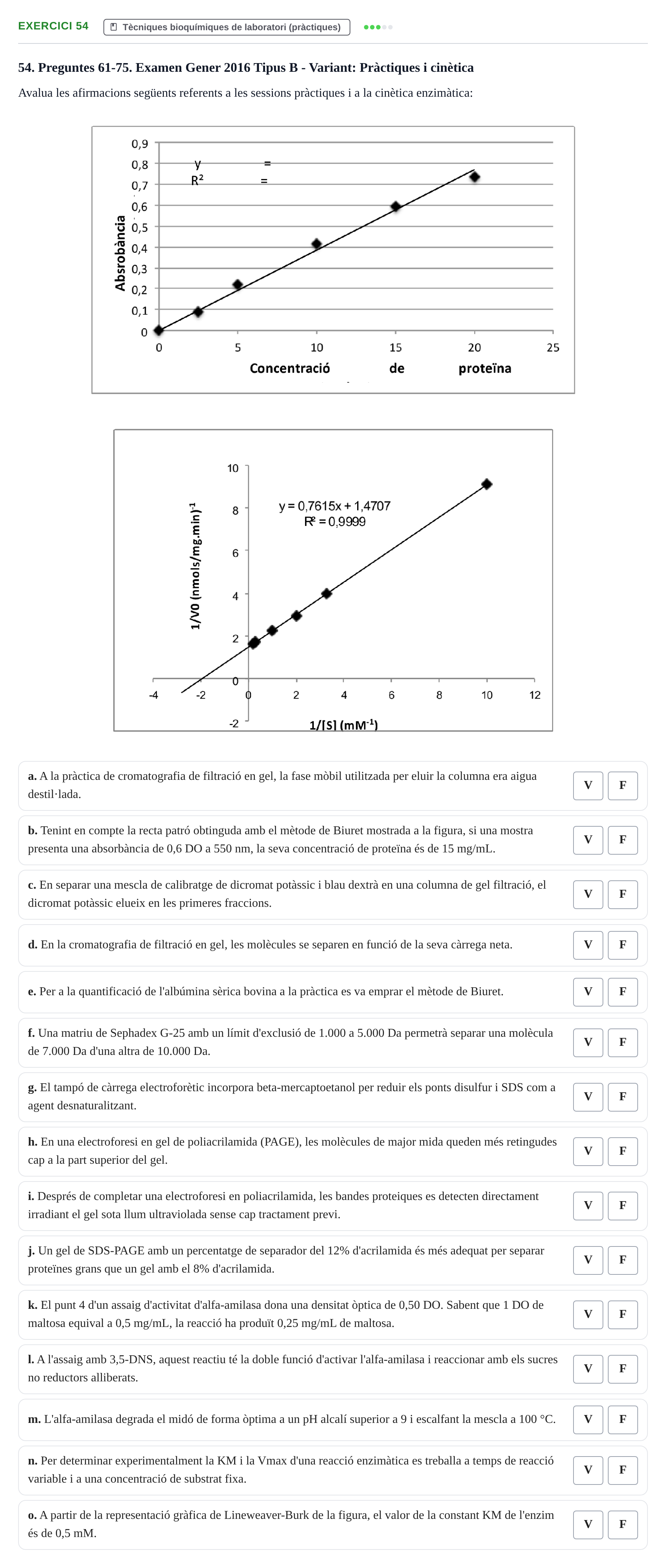 Enunciado: Problema 54 · Bioquímica UB Banc de preguntes d'examen de Bioquímica (Part 1)