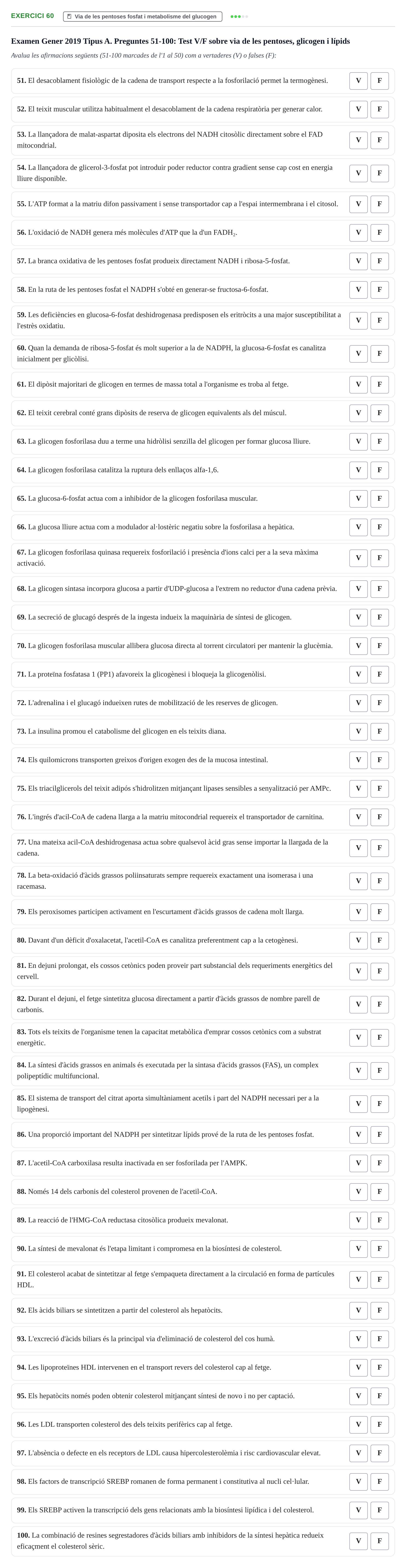 Enunciado: Problema 60 · Bioquímica UB Banc de preguntes d'examen de Bioquímica (Part 1)