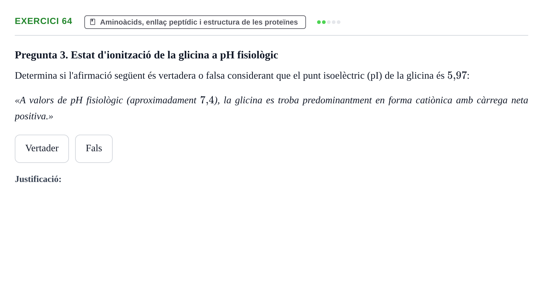 Enunciado: Problema 64 · Bioquímica UB Banc de preguntes d'examen de Bioquímica (Part 1)