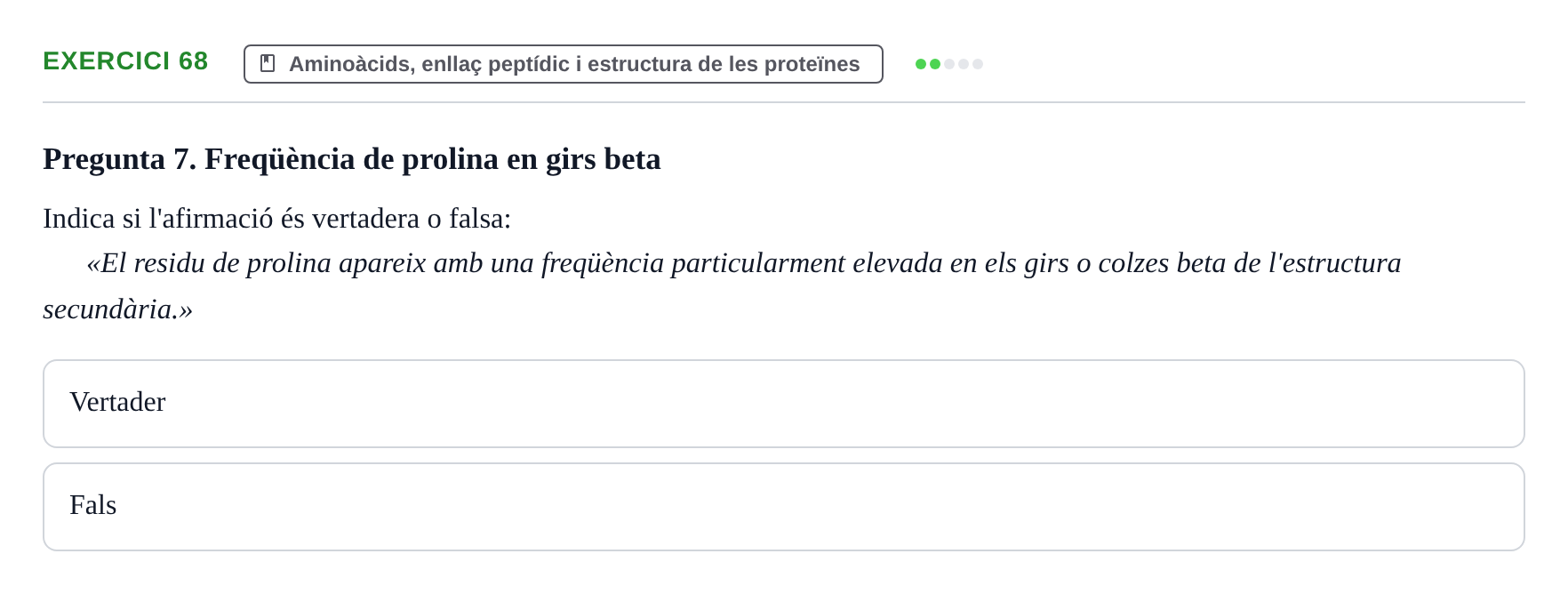 Enunciado: Problema 68 · Bioquímica UB Banc de preguntes d'examen de Bioquímica (Part 1)