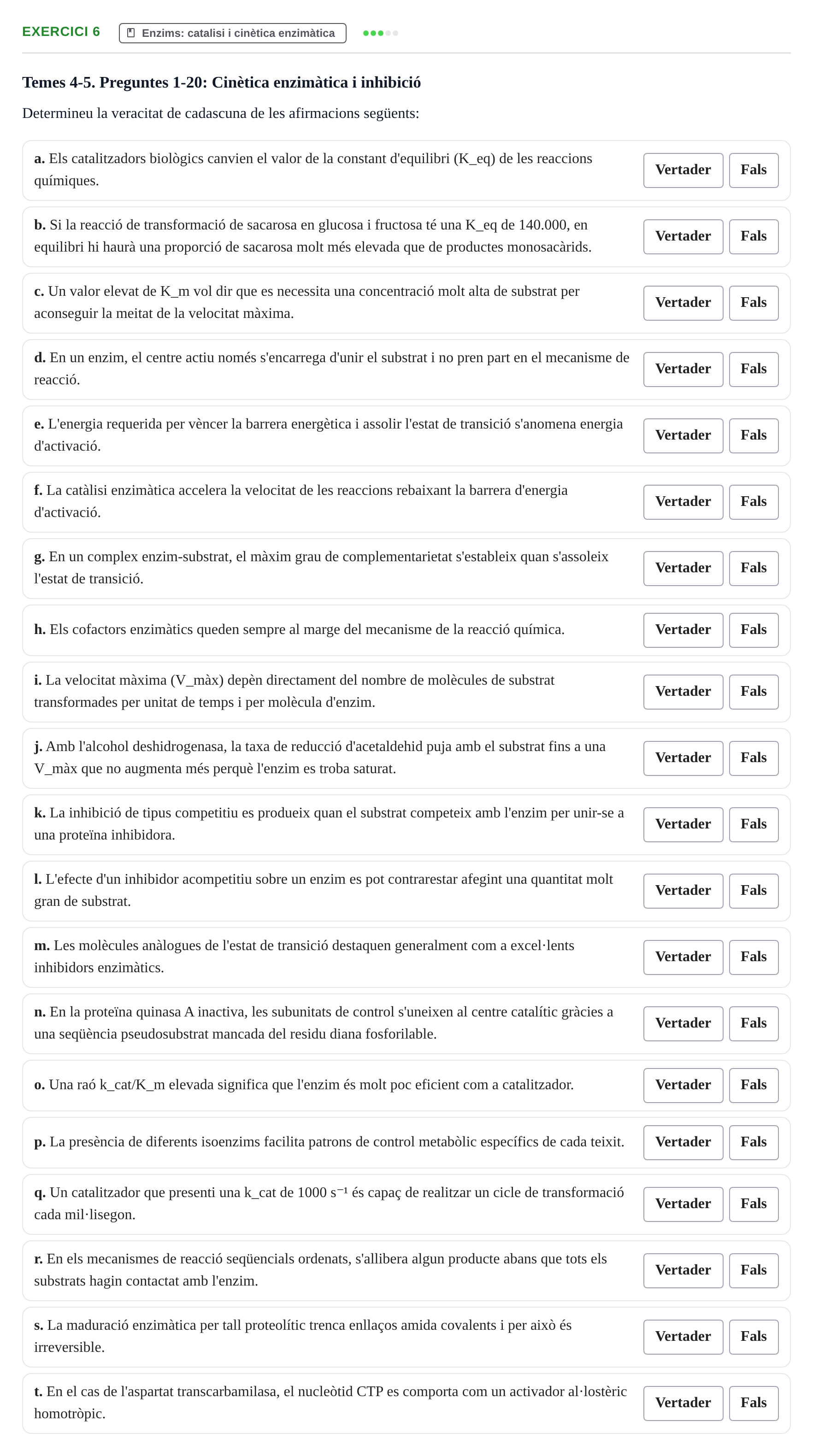 Enunciado: Problema 6 · Bioquímica UB Banc de preguntes d'examen de Bioquímica (Part 1)