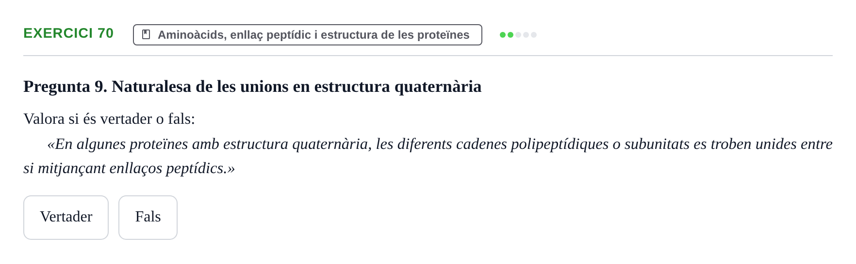 Enunciado: Problema 70 · Bioquímica UB Banc de preguntes d'examen de Bioquímica (Part 1)