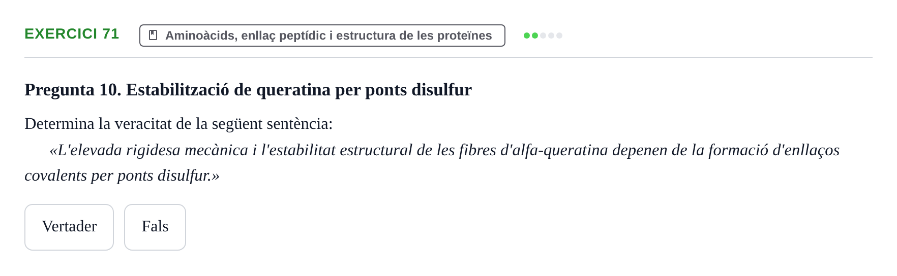 Enunciado: Problema 71 · Bioquímica UB Banc de preguntes d'examen de Bioquímica (Part 1)