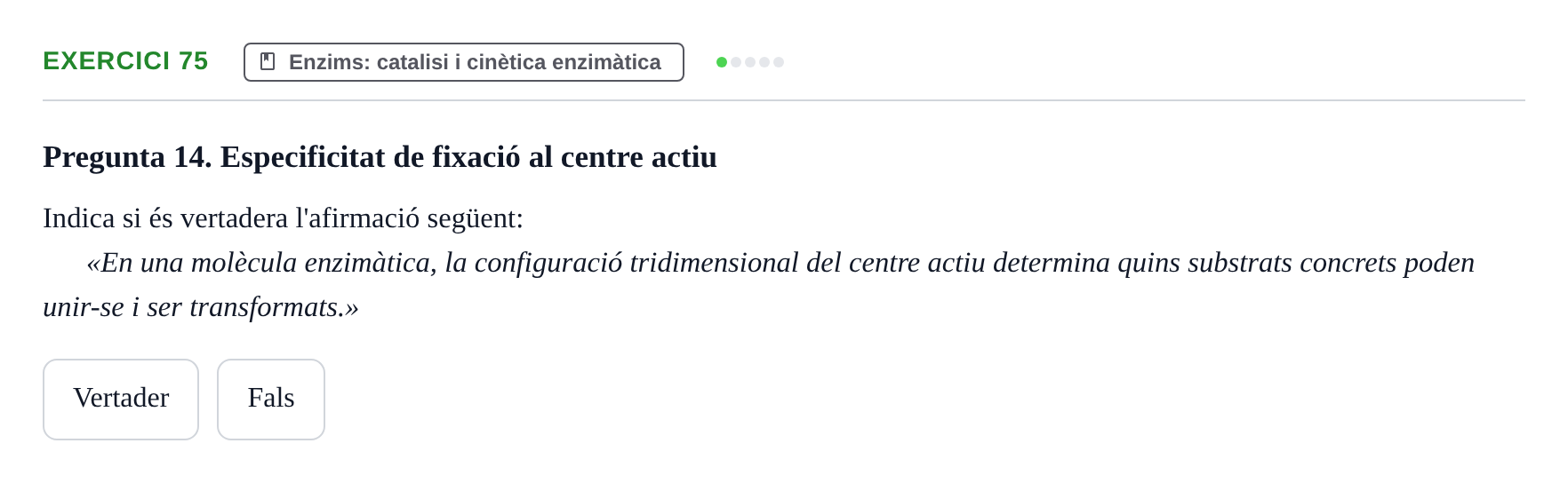 Enunciado: Problema 75 · Bioquímica UB Banc de preguntes d'examen de Bioquímica (Part 1)