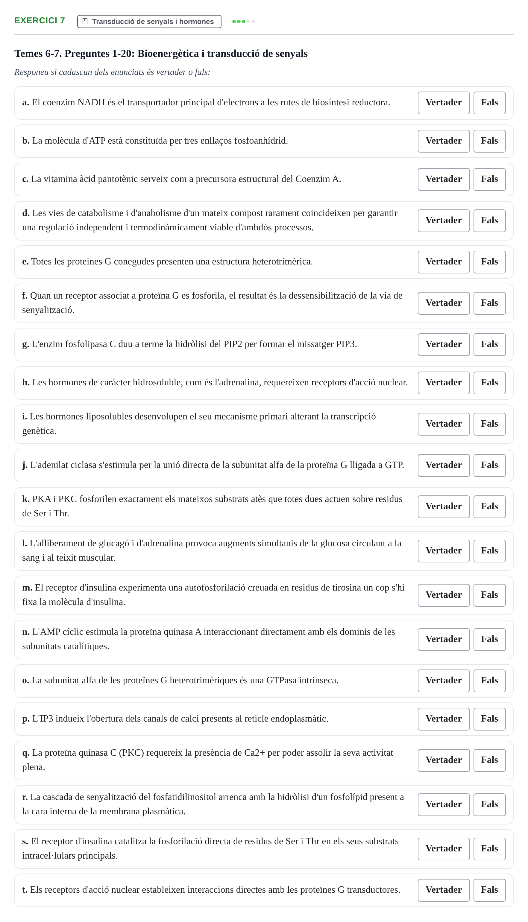 Enunciado: Problema 7 · Bioquímica UB Banc de preguntes d'examen de Bioquímica (Part 1)
