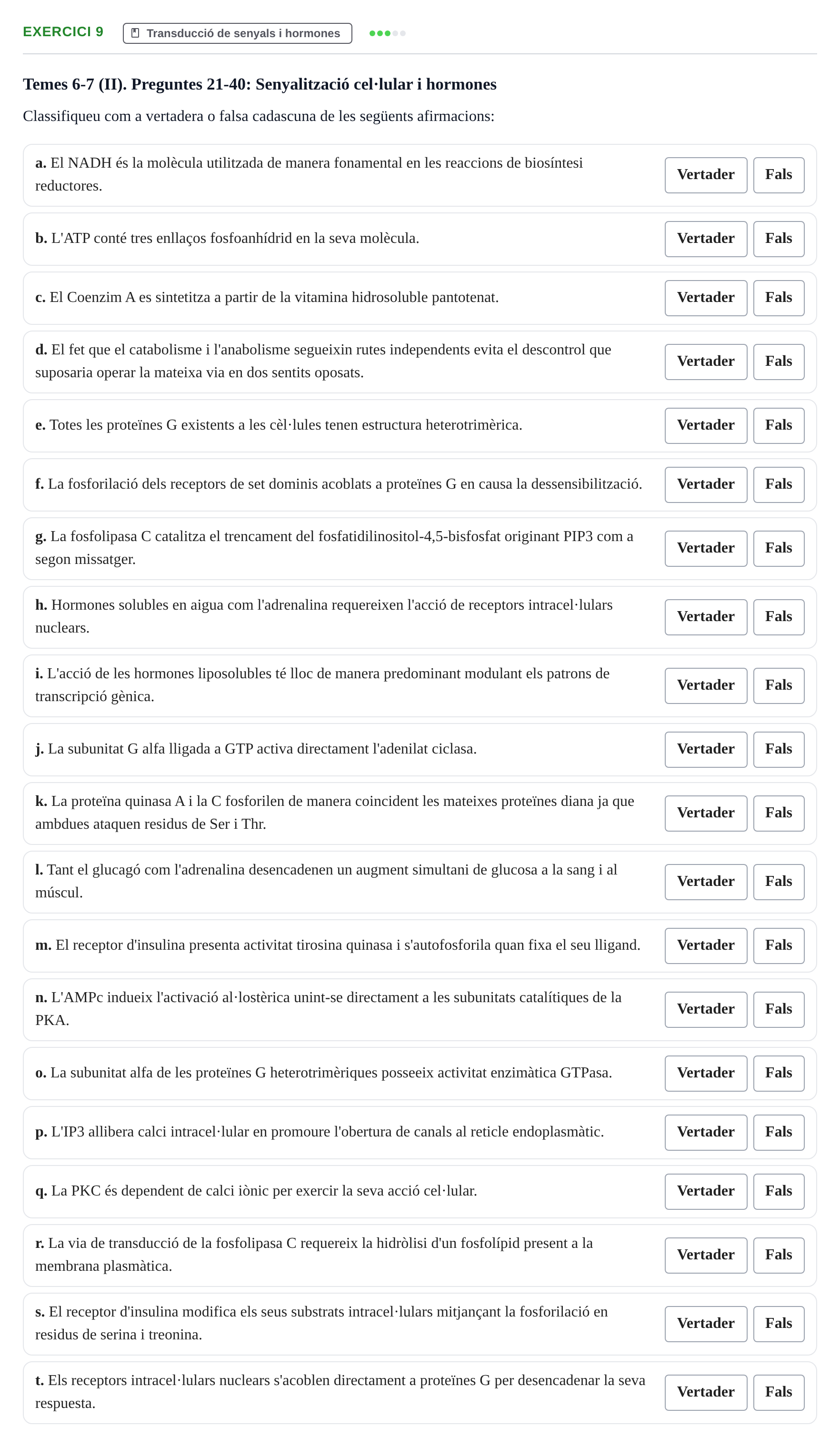 Enunciado: Problema 9 · Bioquímica UB Banc de preguntes d'examen de Bioquímica (Part 1)