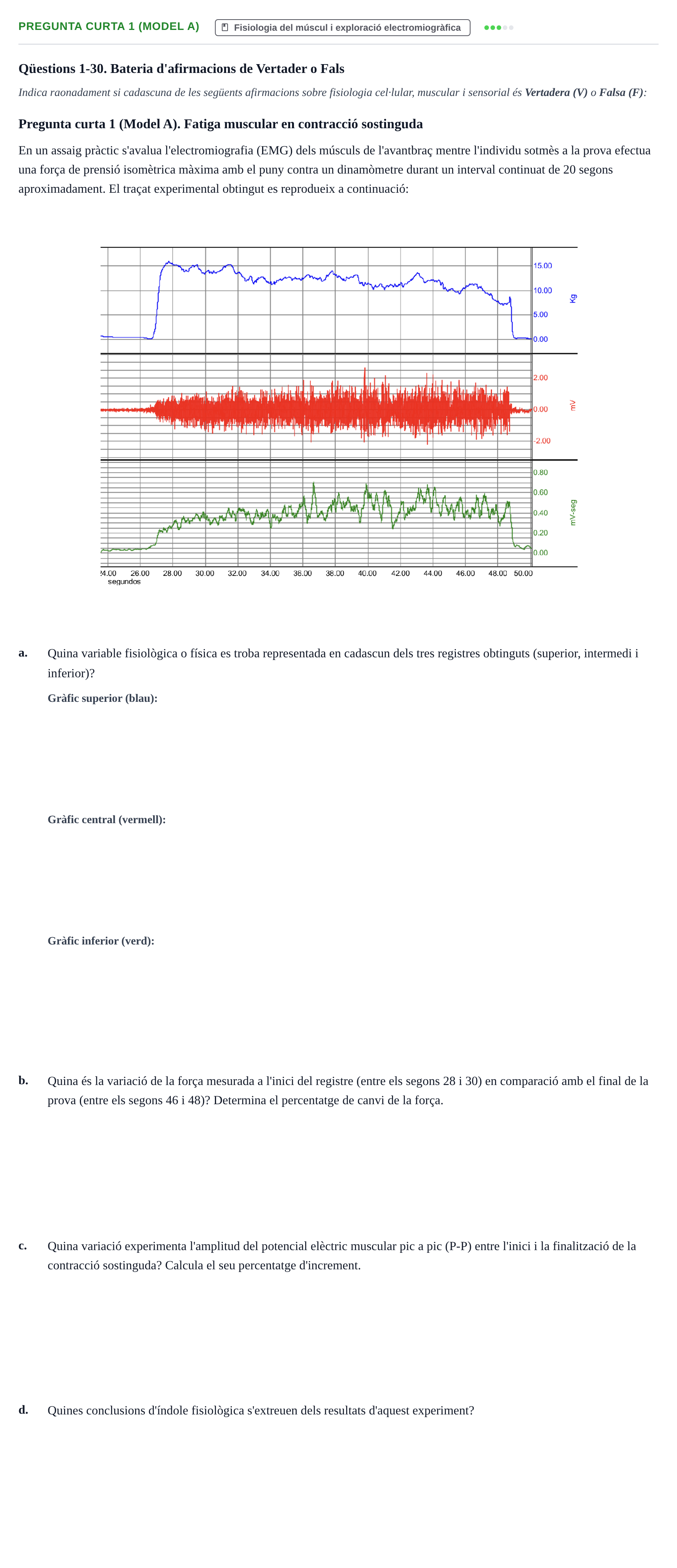 Enunciado: Pregunta curta 1 (Model A) · Fisiología y Fisiopatología I UB 2017