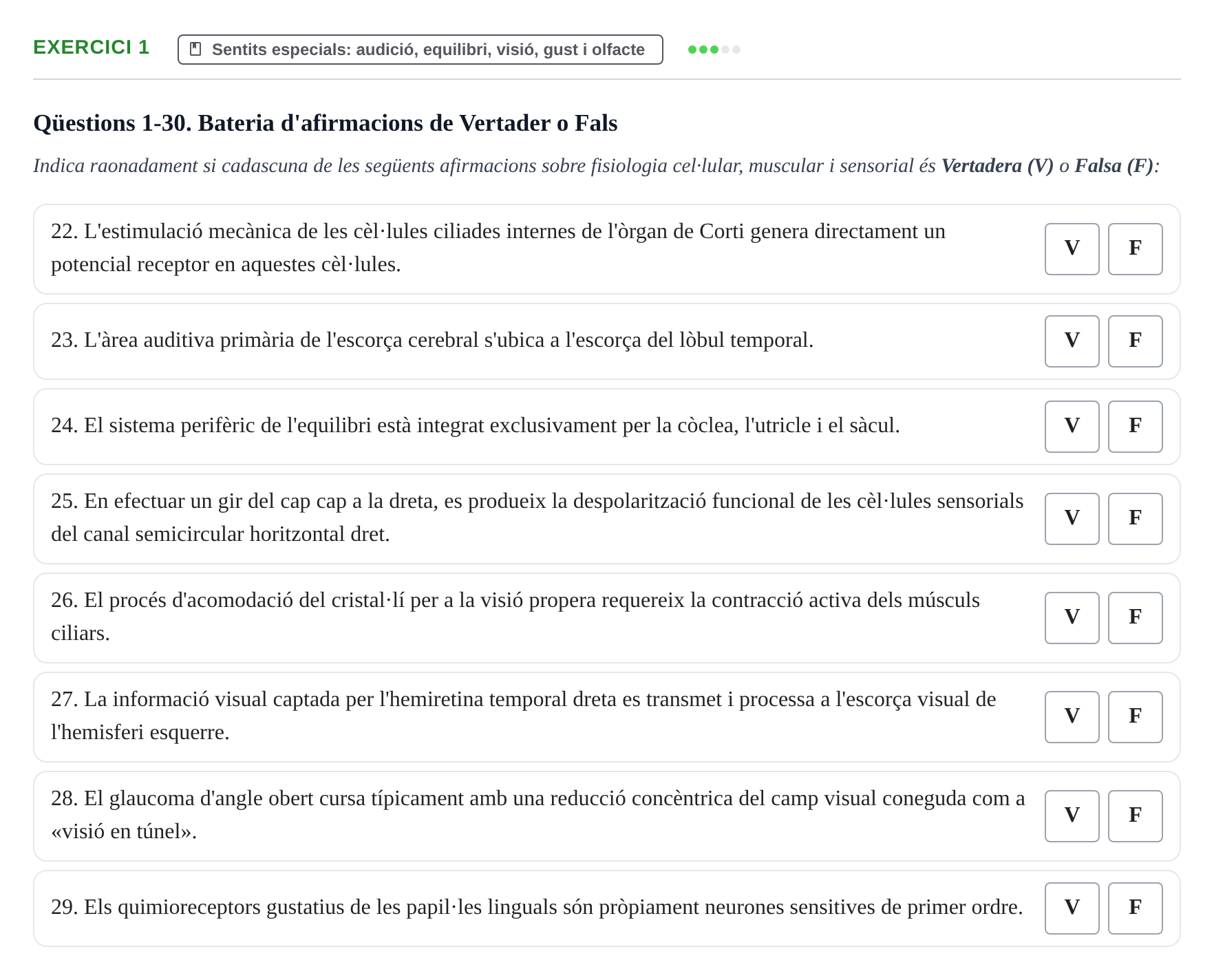 Enunciado: Ejercicio 1 - Sentits especials · Fisiología y Fisiopatología I UB 2017
