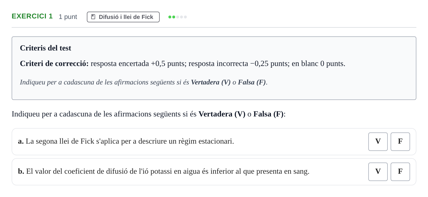 Enunciado: Ejercicio 1 - Difusió i llei de Fick · Fisicoquímica II UB 2017