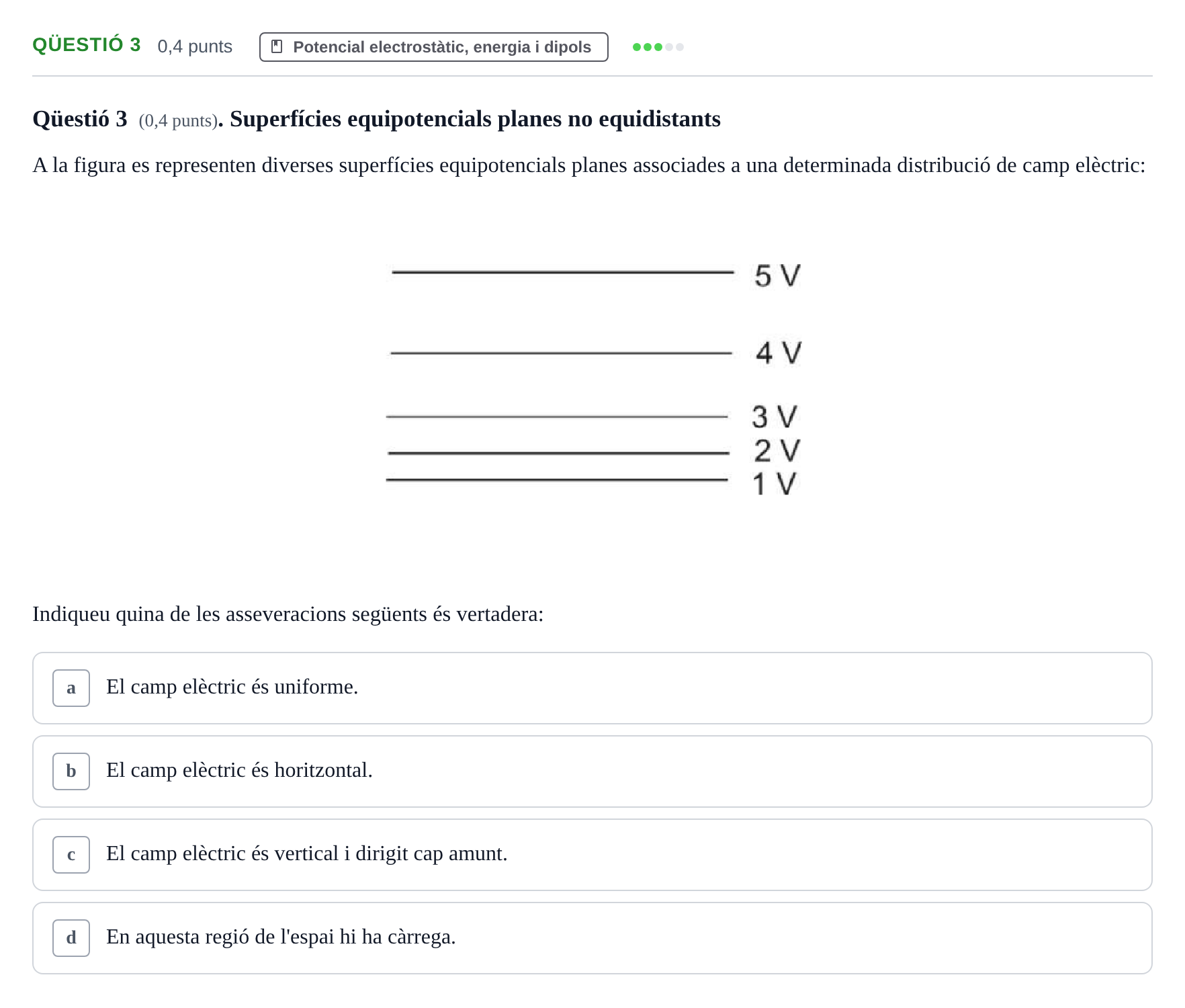 Enunciado: Ejercicio Qüestió 3 · Física UB 2010