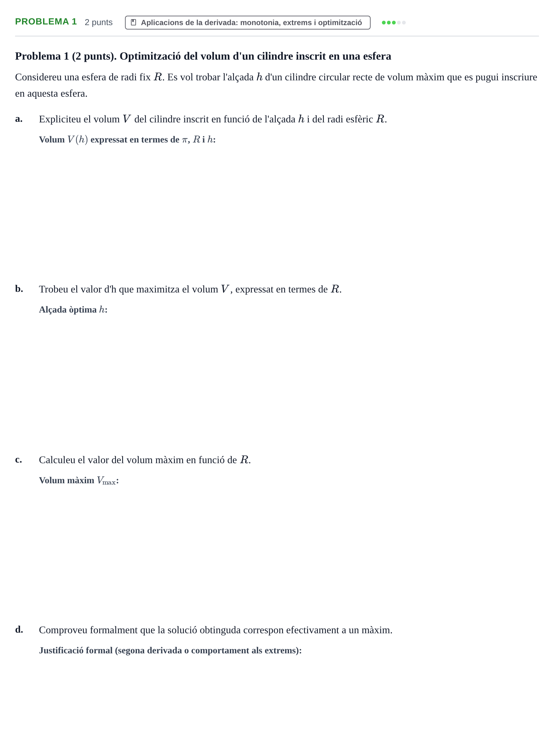 Enunciado: Problema 1 · Calculo de una Variable UB Juny 2014