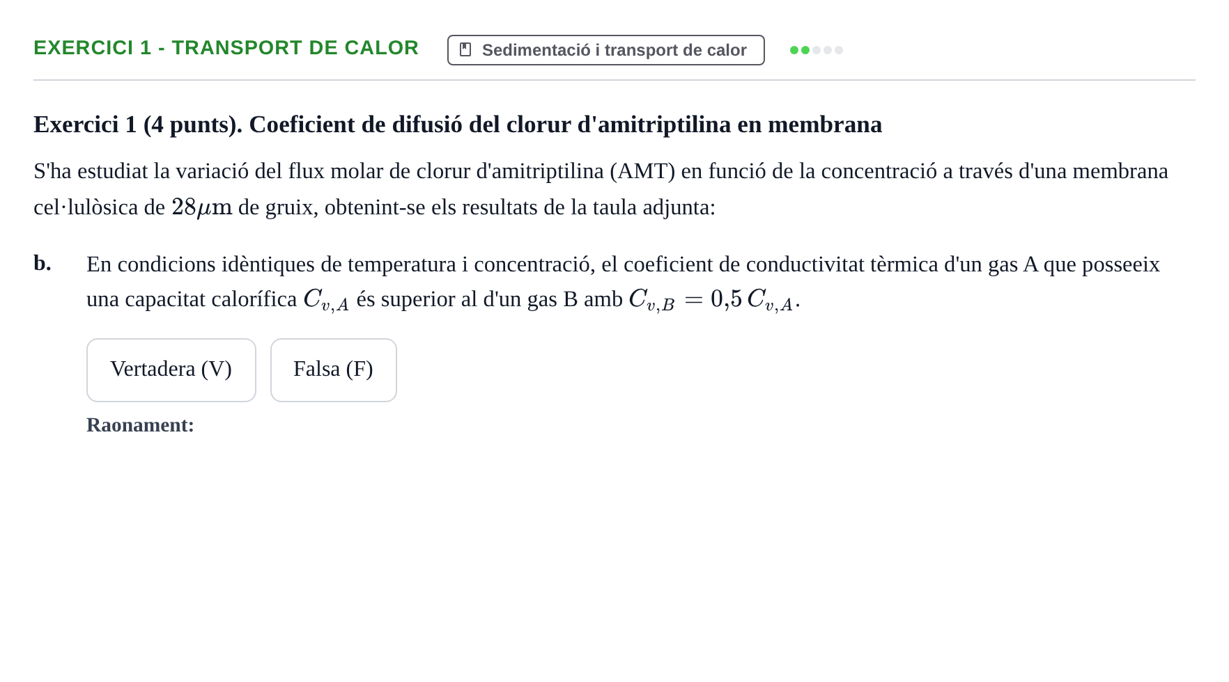 Enunciado: Ejercicio 1 - Transport de calor · Fisicoquímica II UB 2017