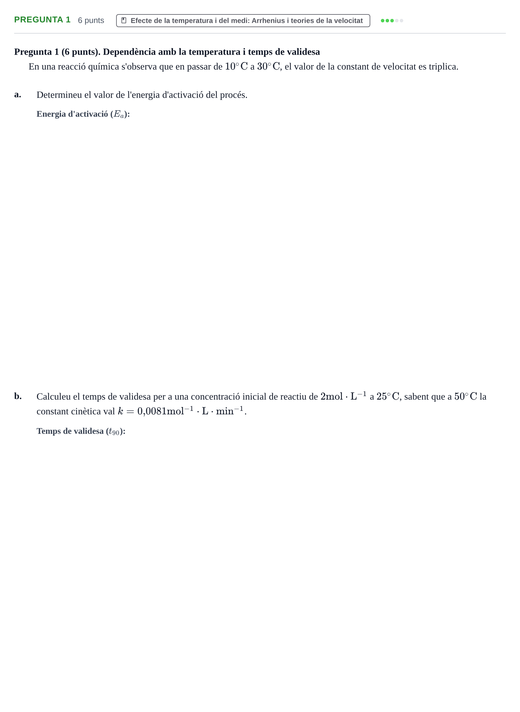 Enunciado: Pregunta 1 · Fisicoquímica II UB 2017