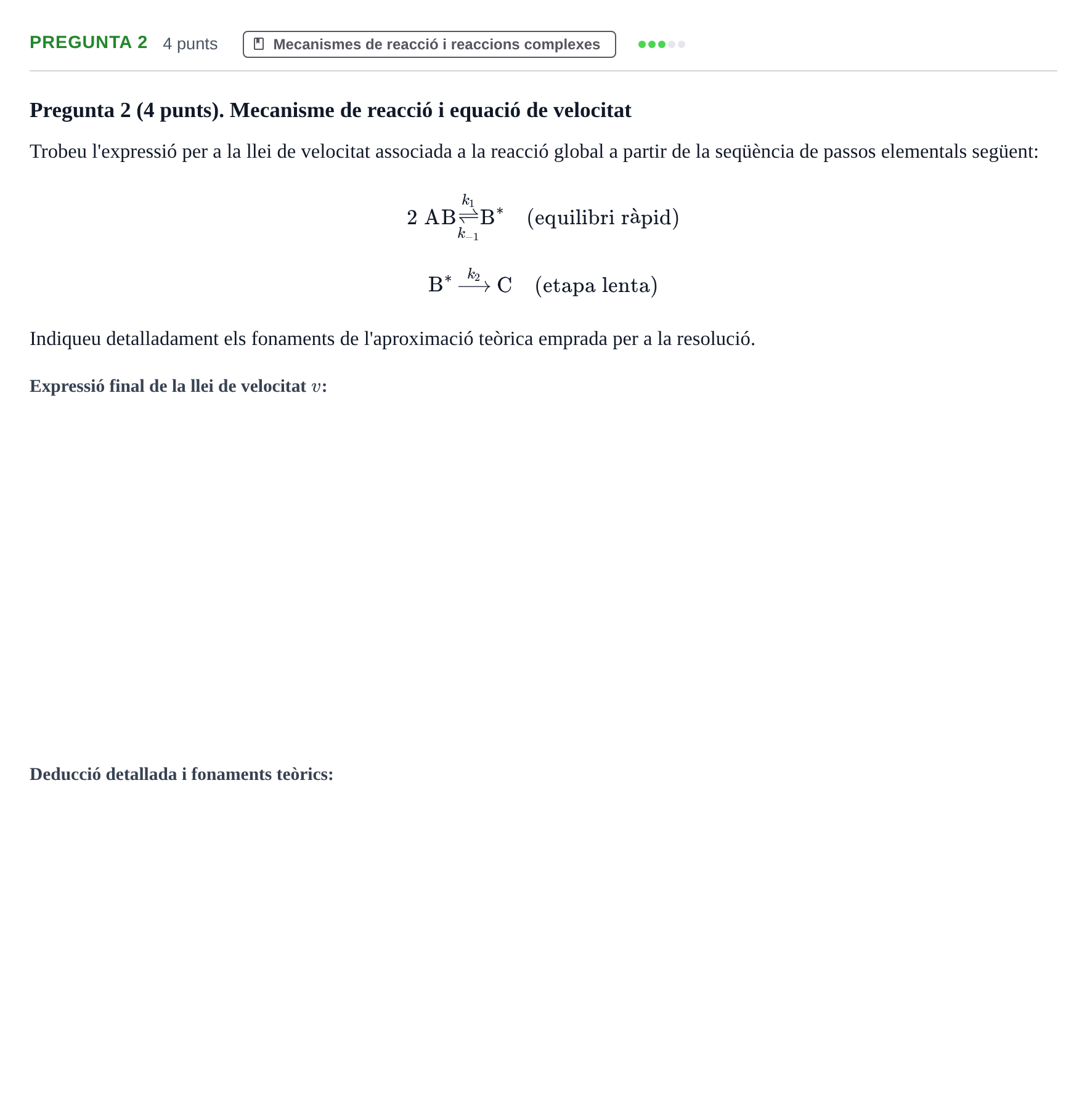 Enunciado: Pregunta 2 · Fisicoquímica II UB 2017