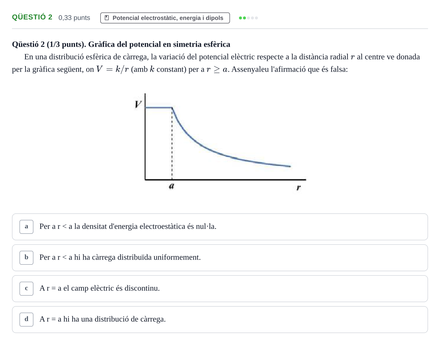 Enunciado: Ejercicio Qüestió 2 · Física UB Juny 2014