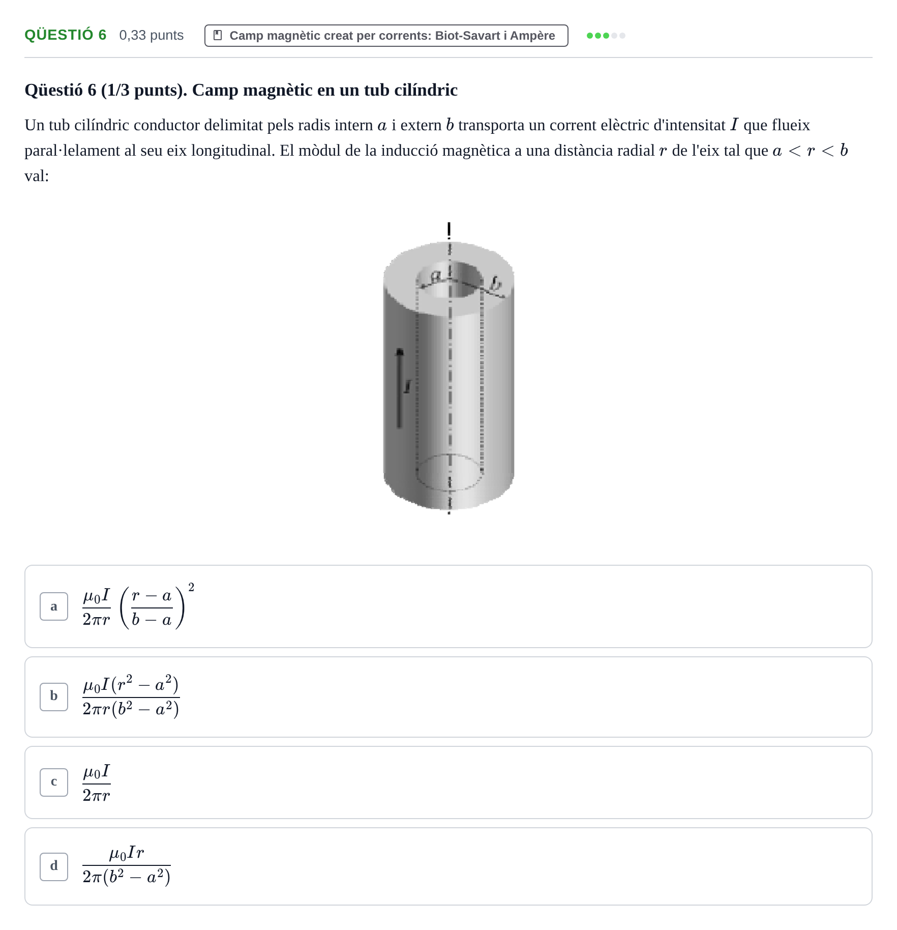 Enunciado: Ejercicio Qüestió 6 · Física UB Juny 2014