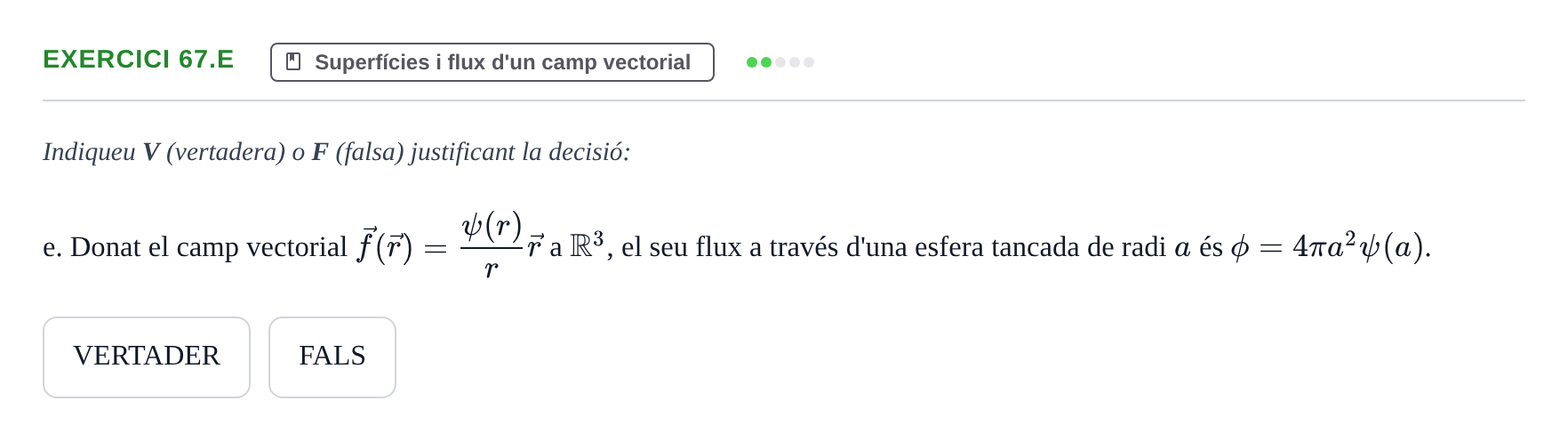 Enunciado: Ejercicio 67.e - Superfícies i flux · Ecuaciones Diferenciales y Cálculo Vectorial UB 2010