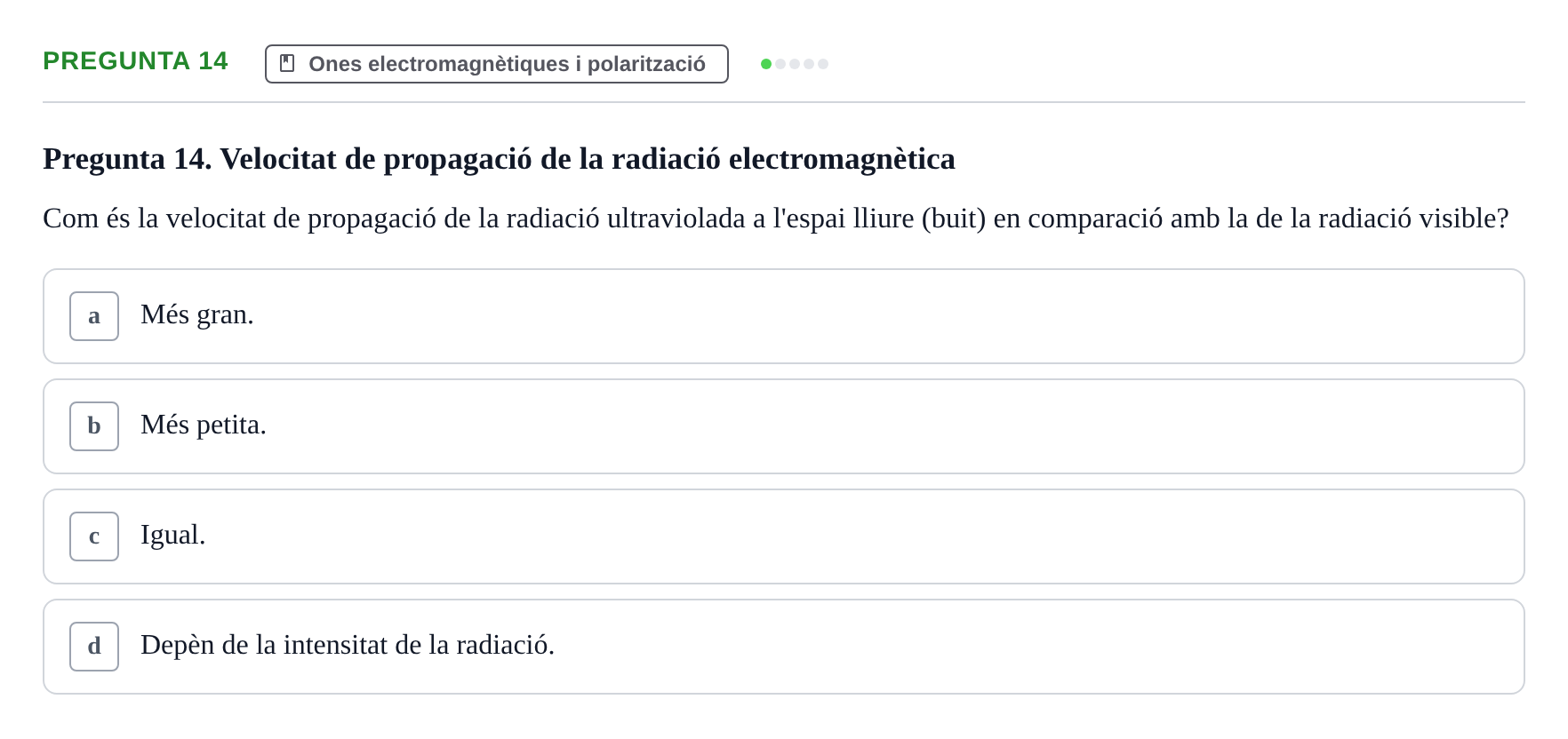 Enunciado: Pregunta 14 · Física UB 2019