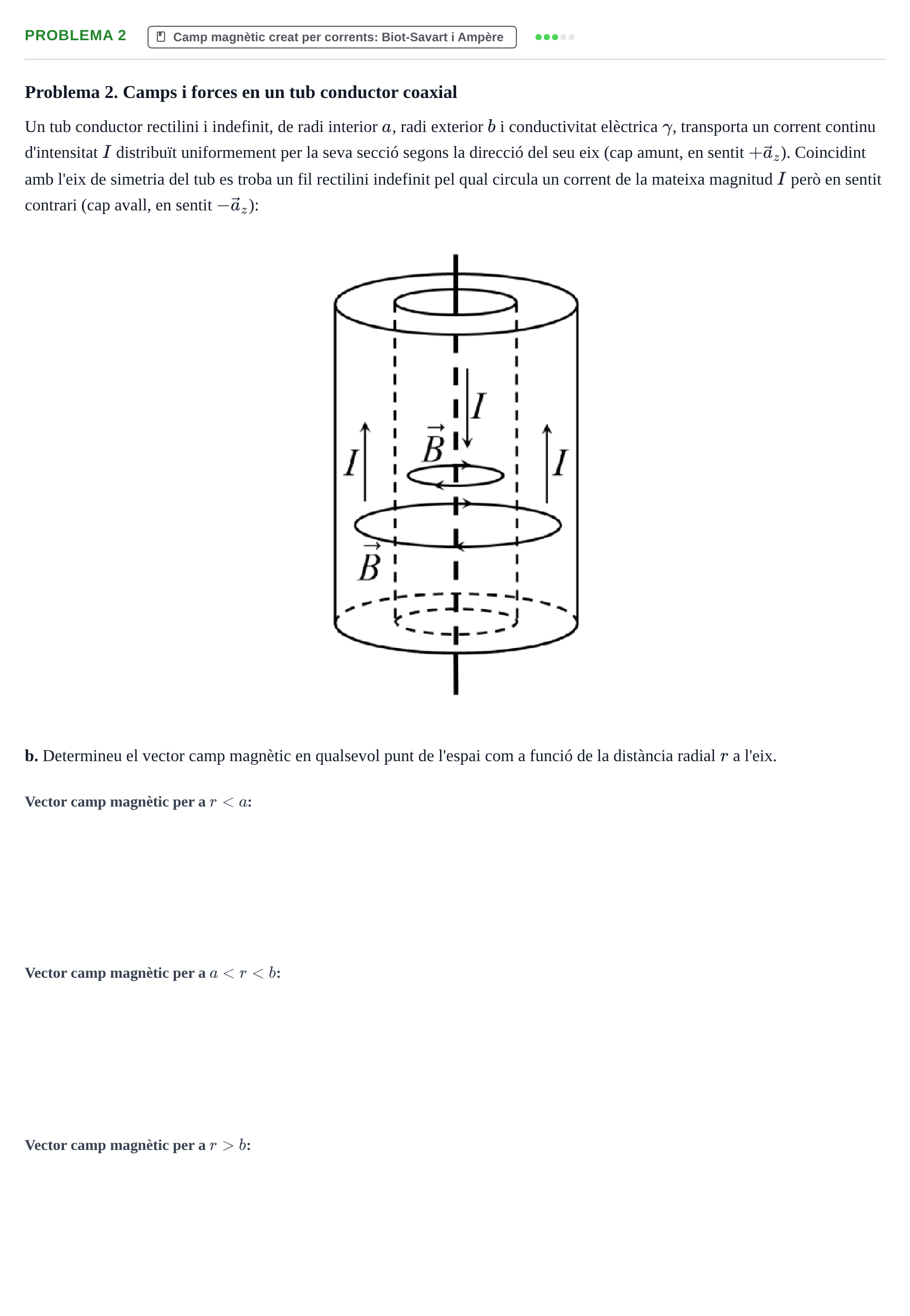 Enunciado: Problema 2 - Camp magnètic creat per corrents: Bi… · Física UB Juny 2019