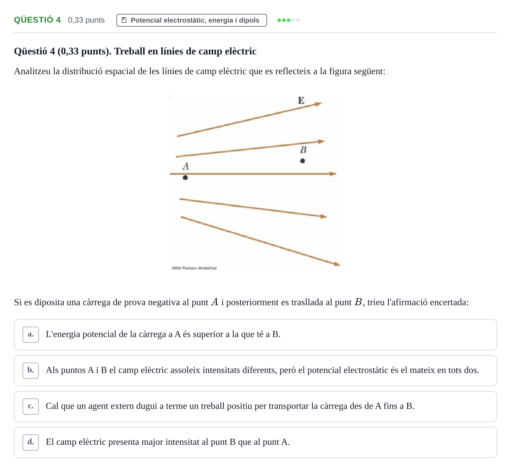 Enunciado: Ejercicio Qüestió 4 · Física UB Juny 2021