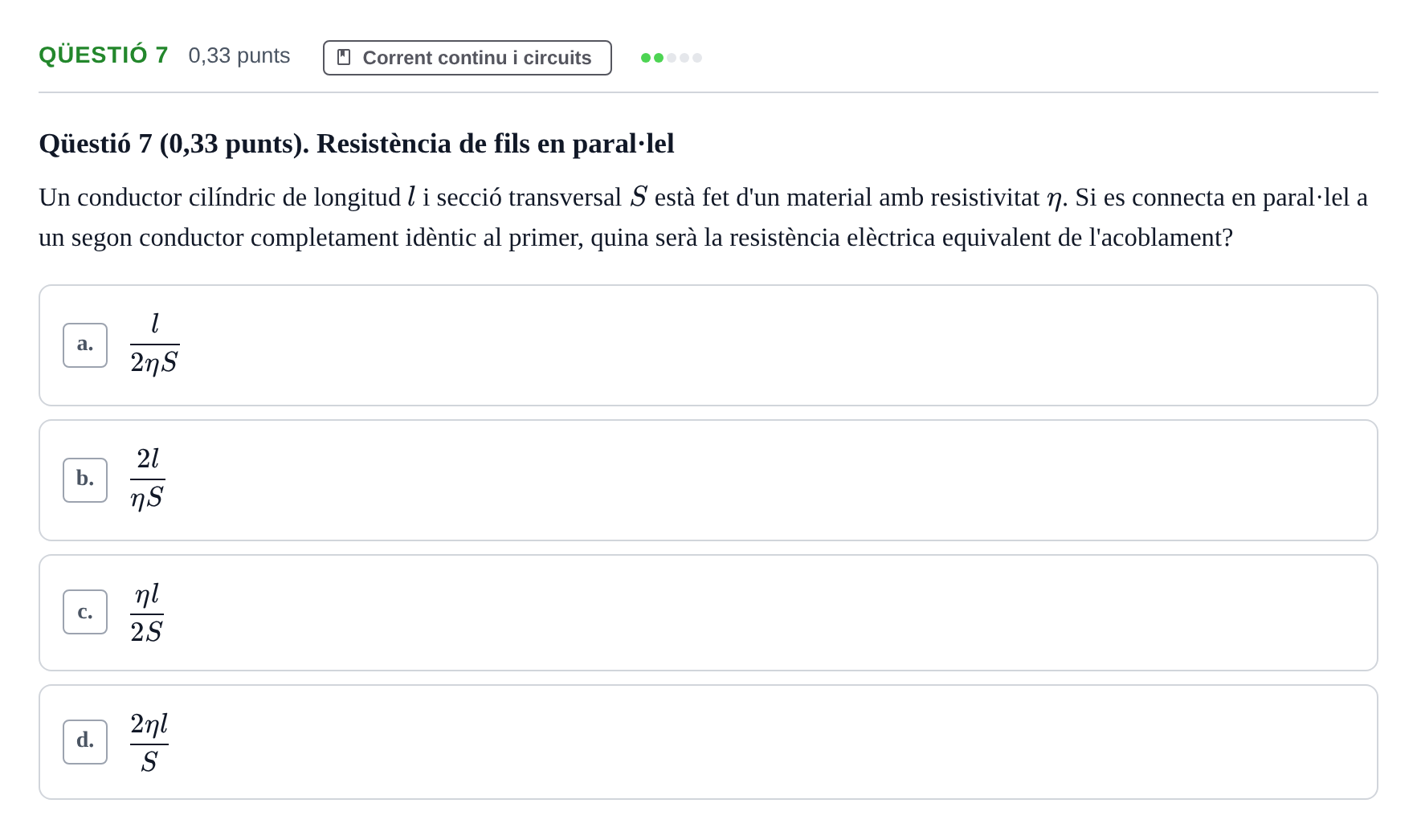 Enunciado: Ejercicio Qüestió 7 · Física UB Juny 2021
