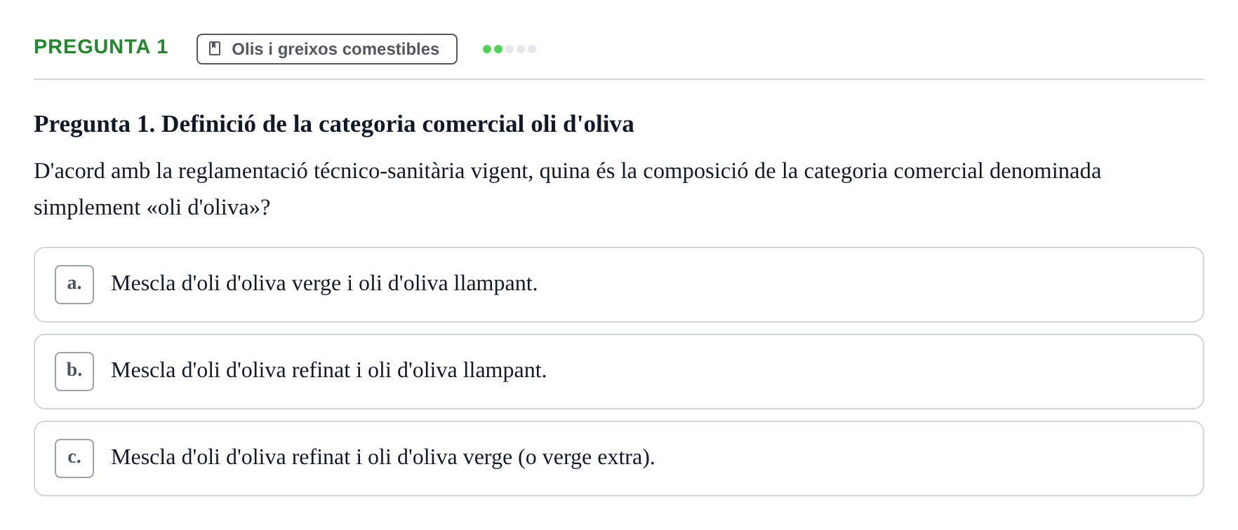 Enunciado: Pregunta 1 · Bromatología Ii UB 2020