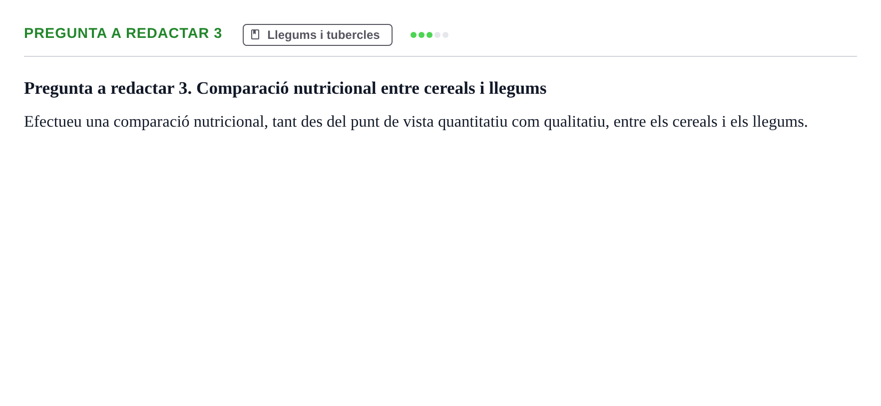 Enunciado: Pregunta a redactar 3 · Bromatología Ii UB 2020