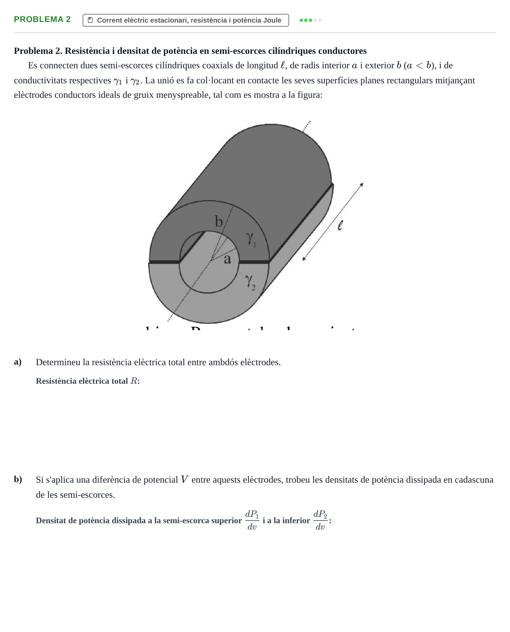 Enunciado: Problema 2 · Electromagnetismo UB Juny 2017