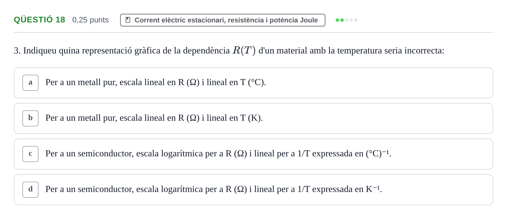 Enunciado: Ejercicio Qüestió 18 · Electromagnetismo UB Juny 2017