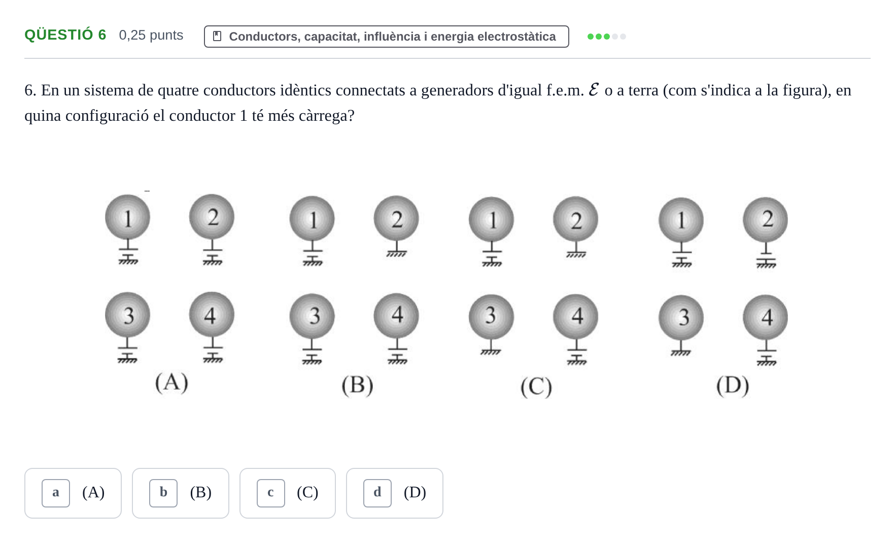 Enunciado: Ejercicio Qüestió 6 · Electromagnetismo UB Juny 2017