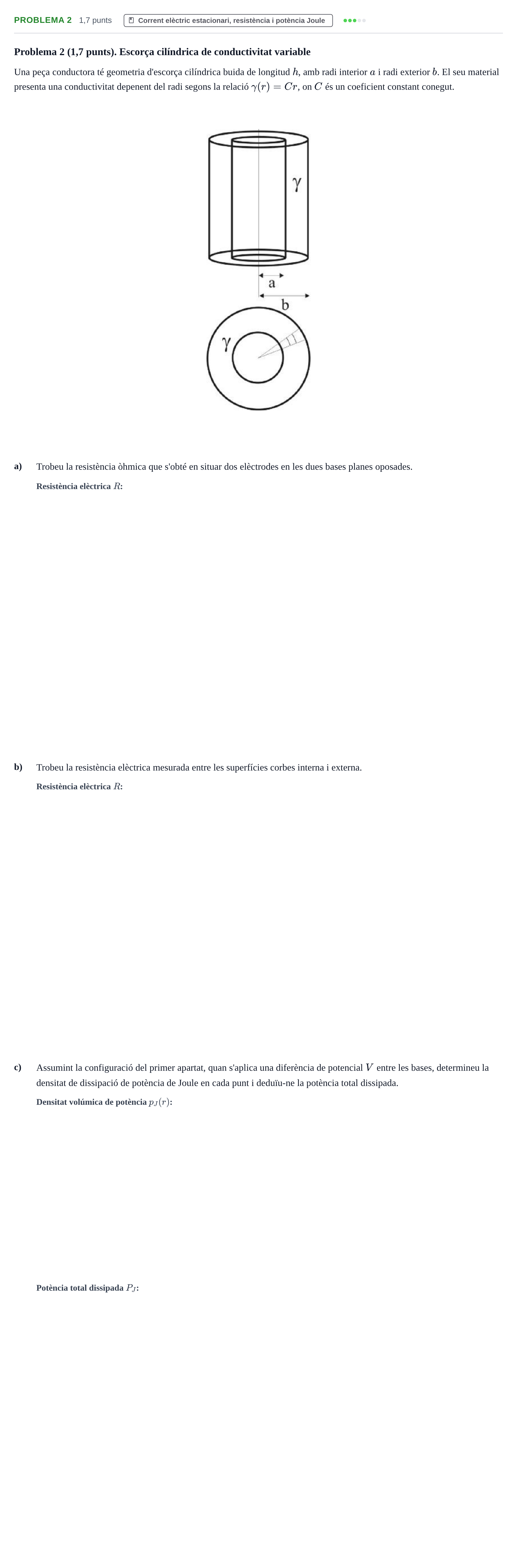 Enunciado: Problema 2 · Electromagnetismo UB Setembre 2015