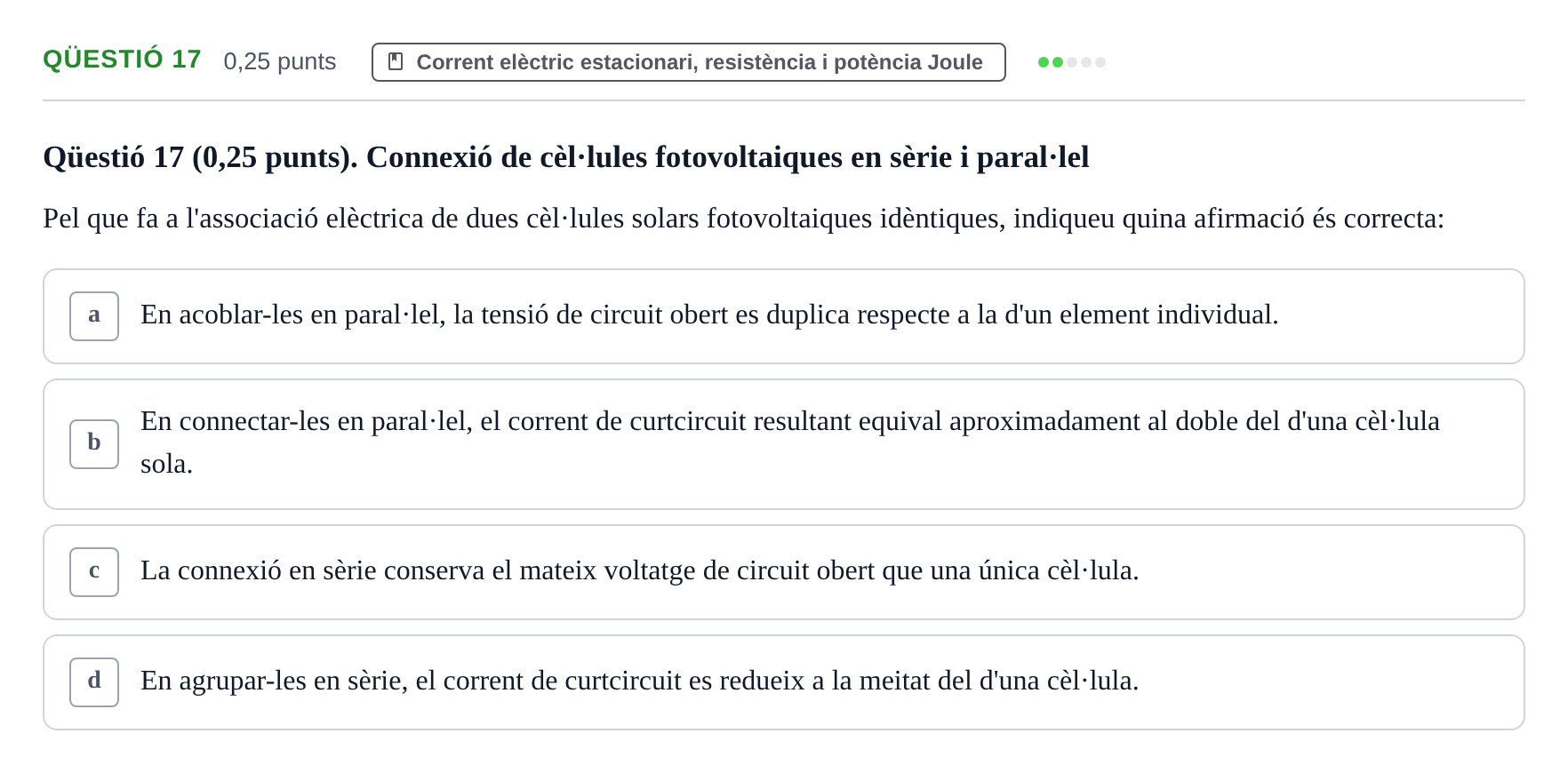 Enunciado: Ejercicio Qüestió 17 · Electromagnetismo UB Setembre 2015