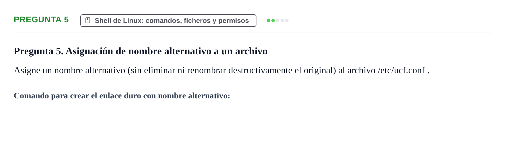 Enunciado: Pregunta 5 · Sistemes Operatius I UB Examen Parcial: Administración Básica del Sistema Operativo Linux